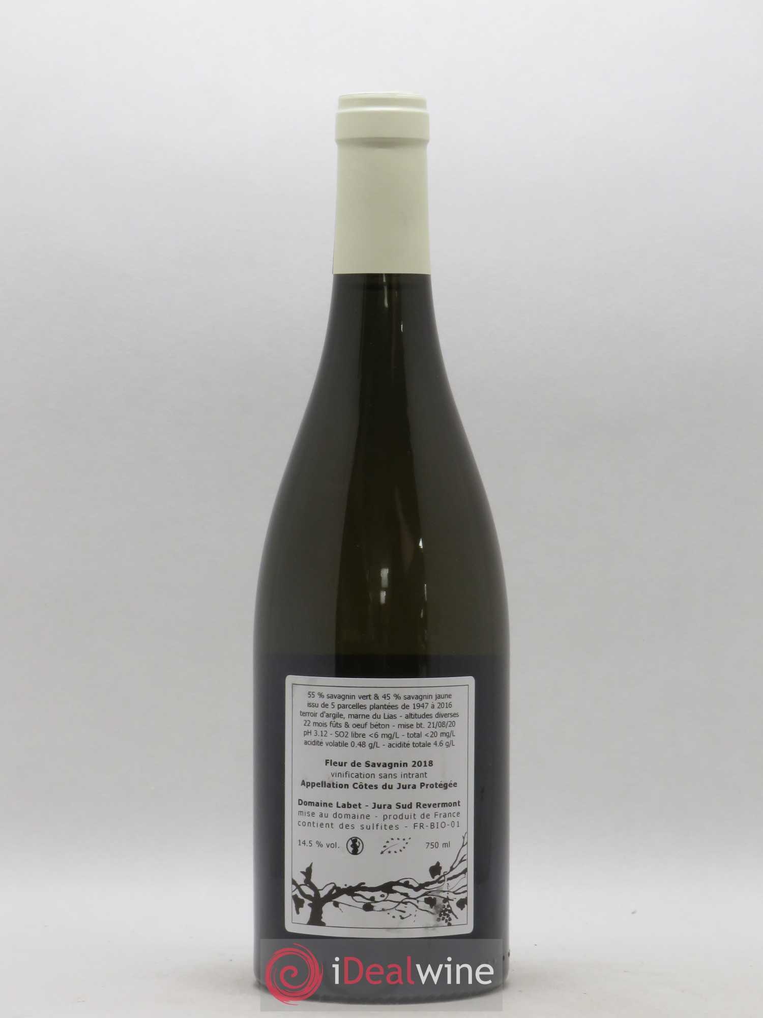 Côtes du Jura Fleur de Savagnin Romain - Julien - Charline Labet 2018 - Lot de 1 bouteille - 1