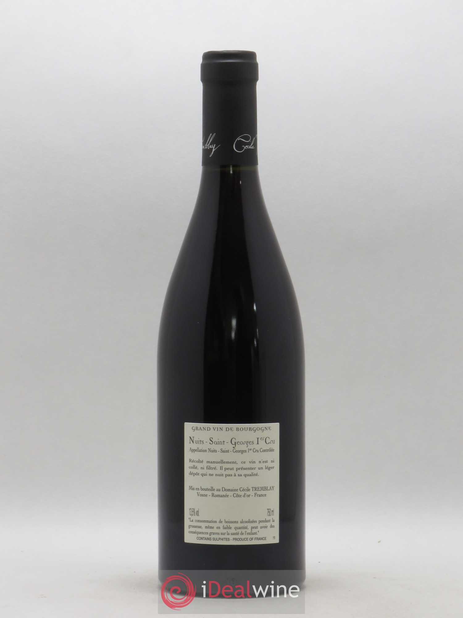 Nuits-Saint-Georges 1er Cru Les Murgers Cécile Tremblay 2018 - Lot de 1 bouteille - 1