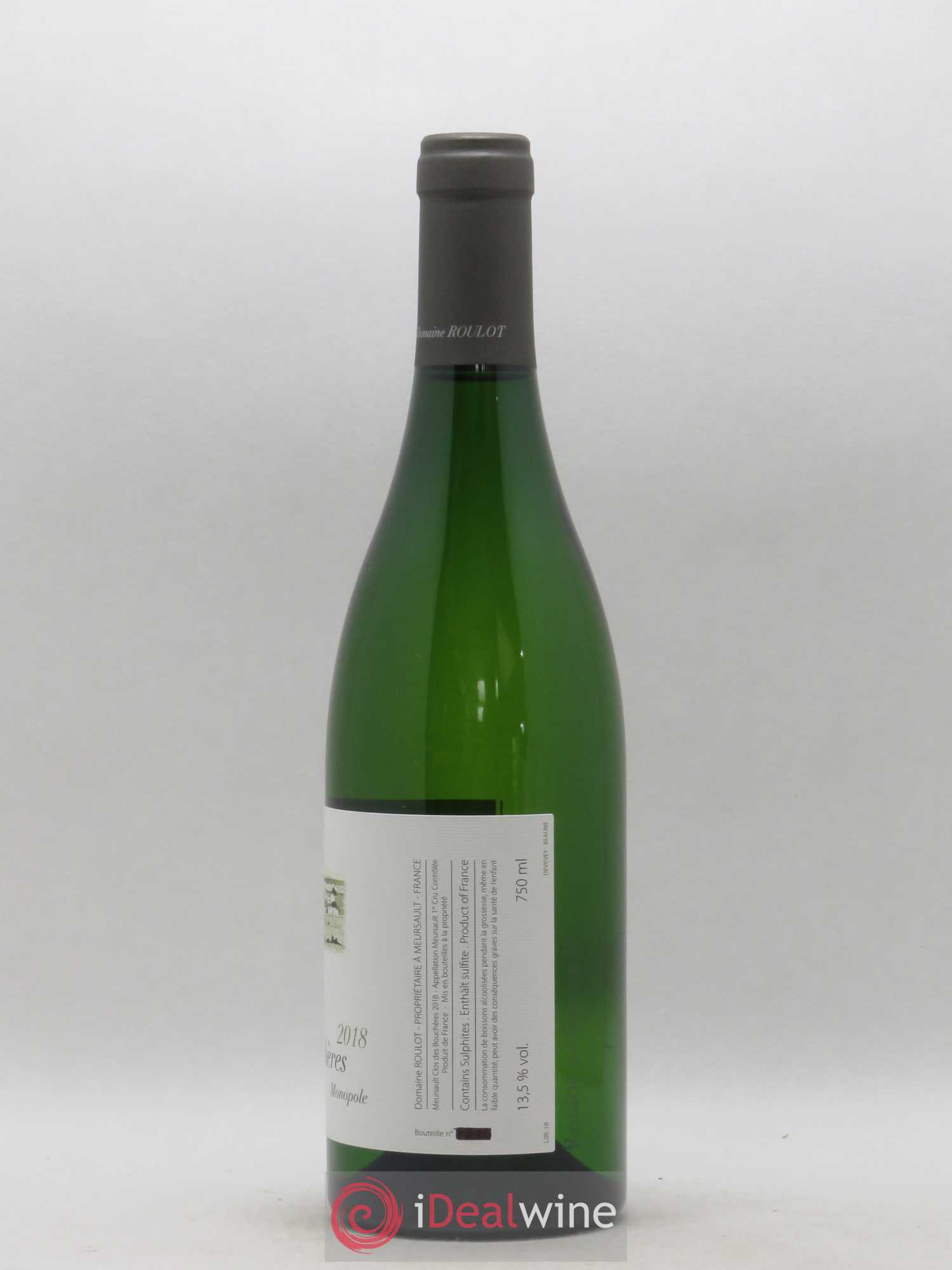 Meursault 1er Cru Clos des Bouchères Roulot (Domaine) 2018 - Lot de 1 bouteille - 1