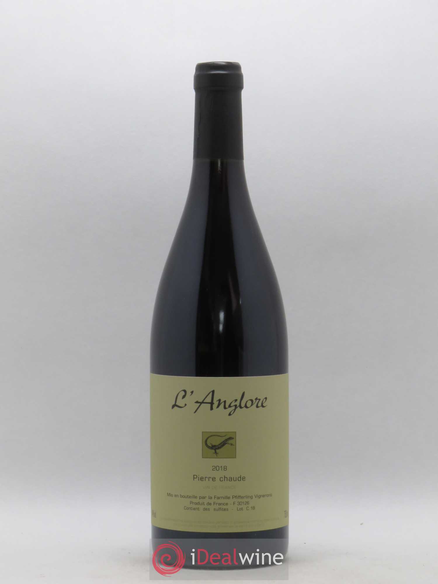Vin de France Pierre chaude L'Anglore 2018 - Lot de 1 bouteille - 0