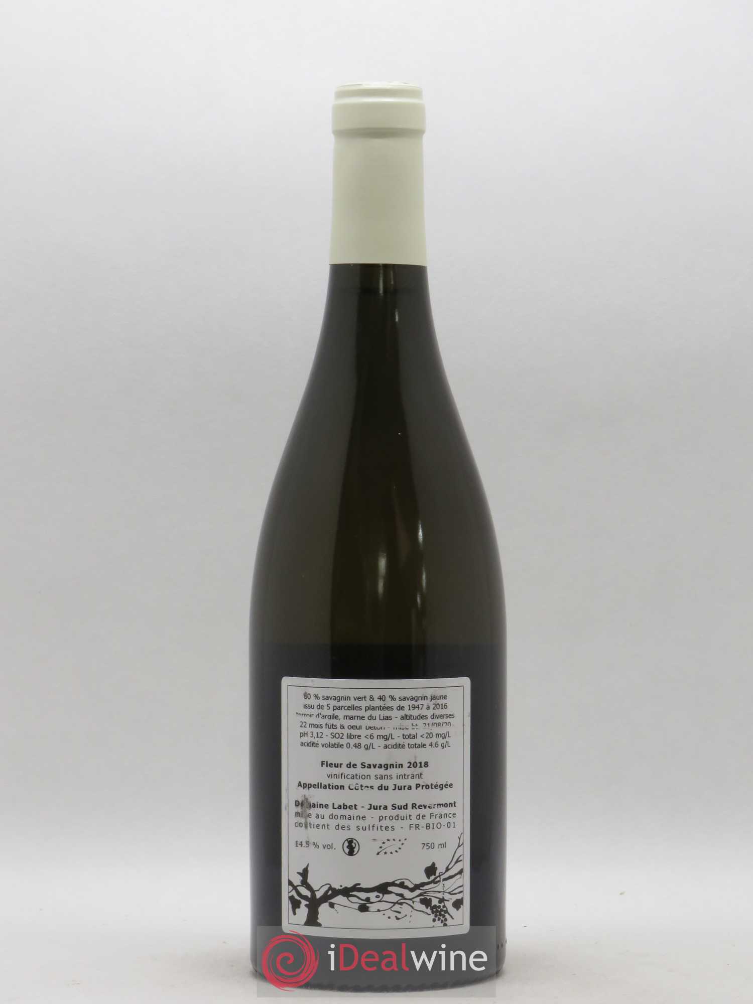 Côtes du Jura Fleur de Savagnin Romain - Julien - Charline Labet 2018 - Lot de 1 bouteille - 1
