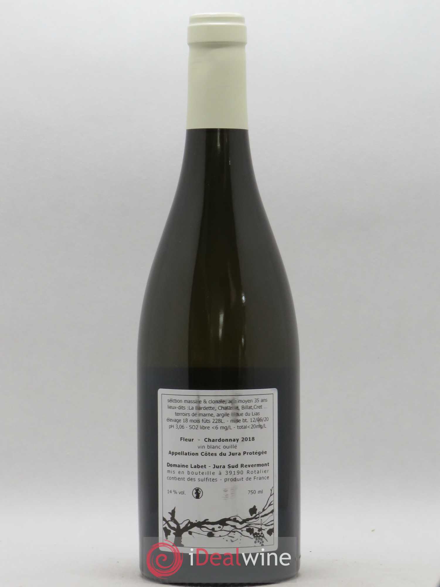 Côtes du Jura Chardonnay Fleur Romain - Julien  - Charline Labet 2018 - Lot de 1 bouteille - 1