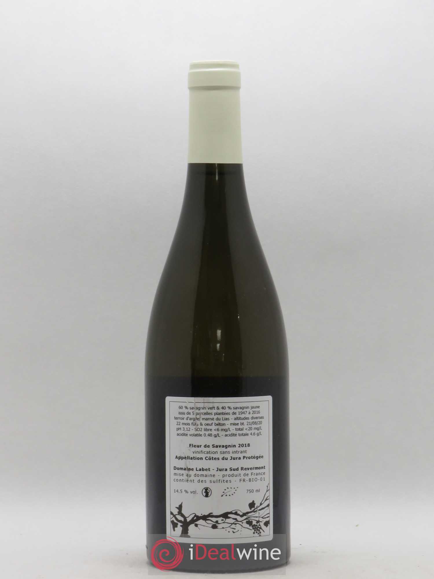 Côtes du Jura Fleur de Savagnin Romain - Julien - Charline Labet 2018 - Lot de 1 bouteille - 1