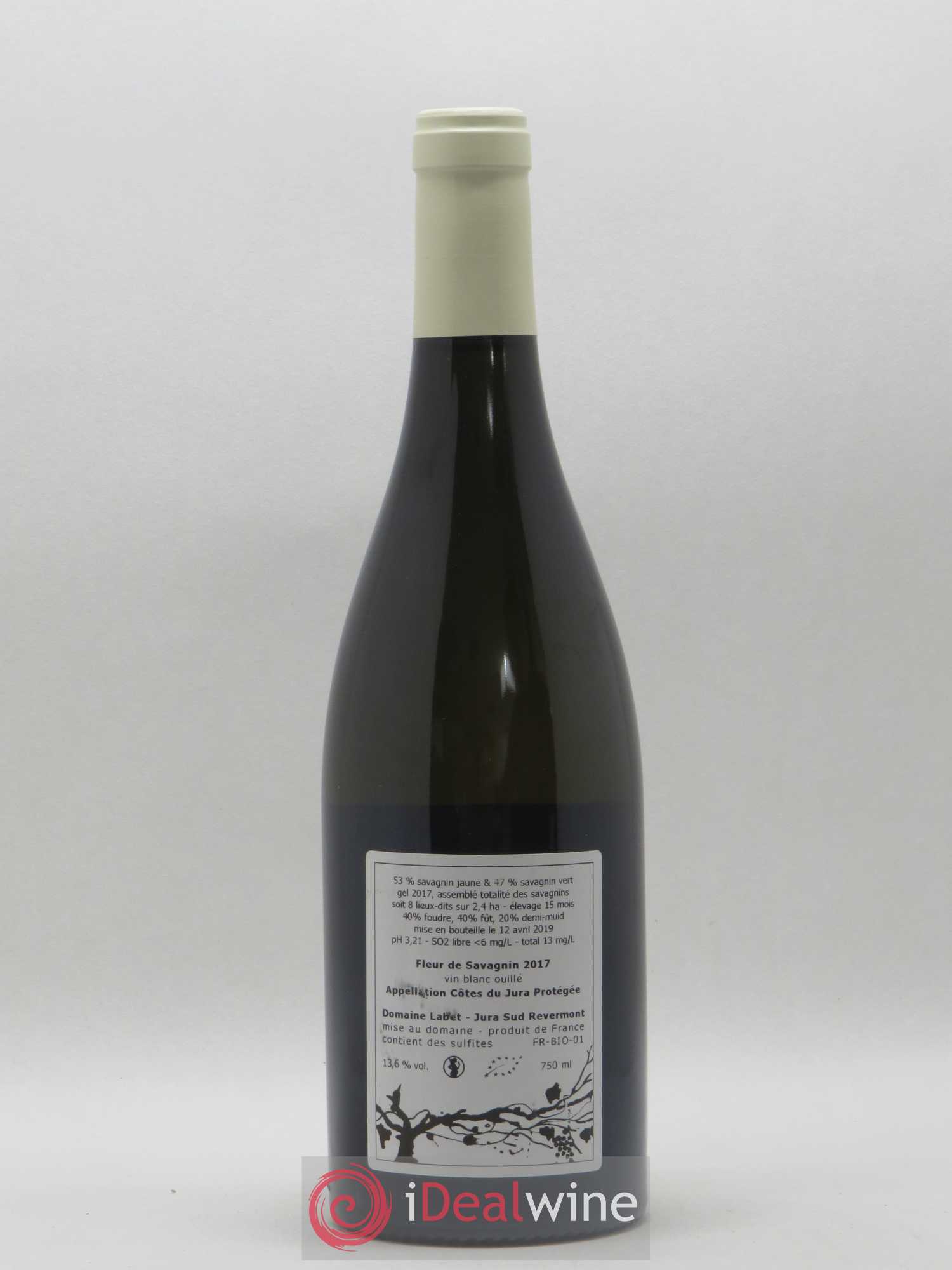 Côtes du Jura Fleur de Savagnin Romain - Julien - Charline Labet 2017 - Lot de 1 bouteille - 1