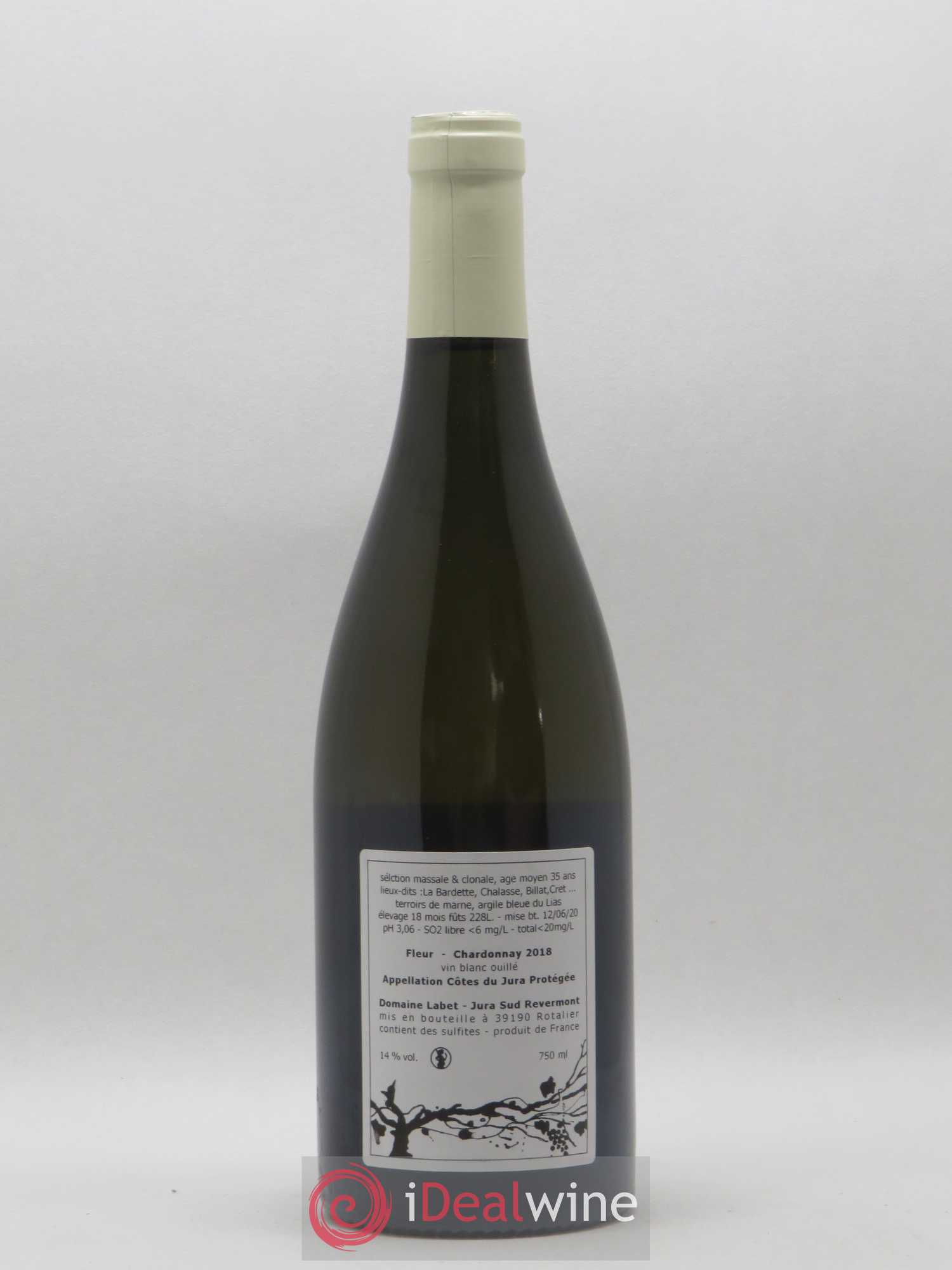 Côtes du Jura Chardonnay Fleur Romain - Julien  - Charline Labet 2018 - Lot de 1 bouteille - 1