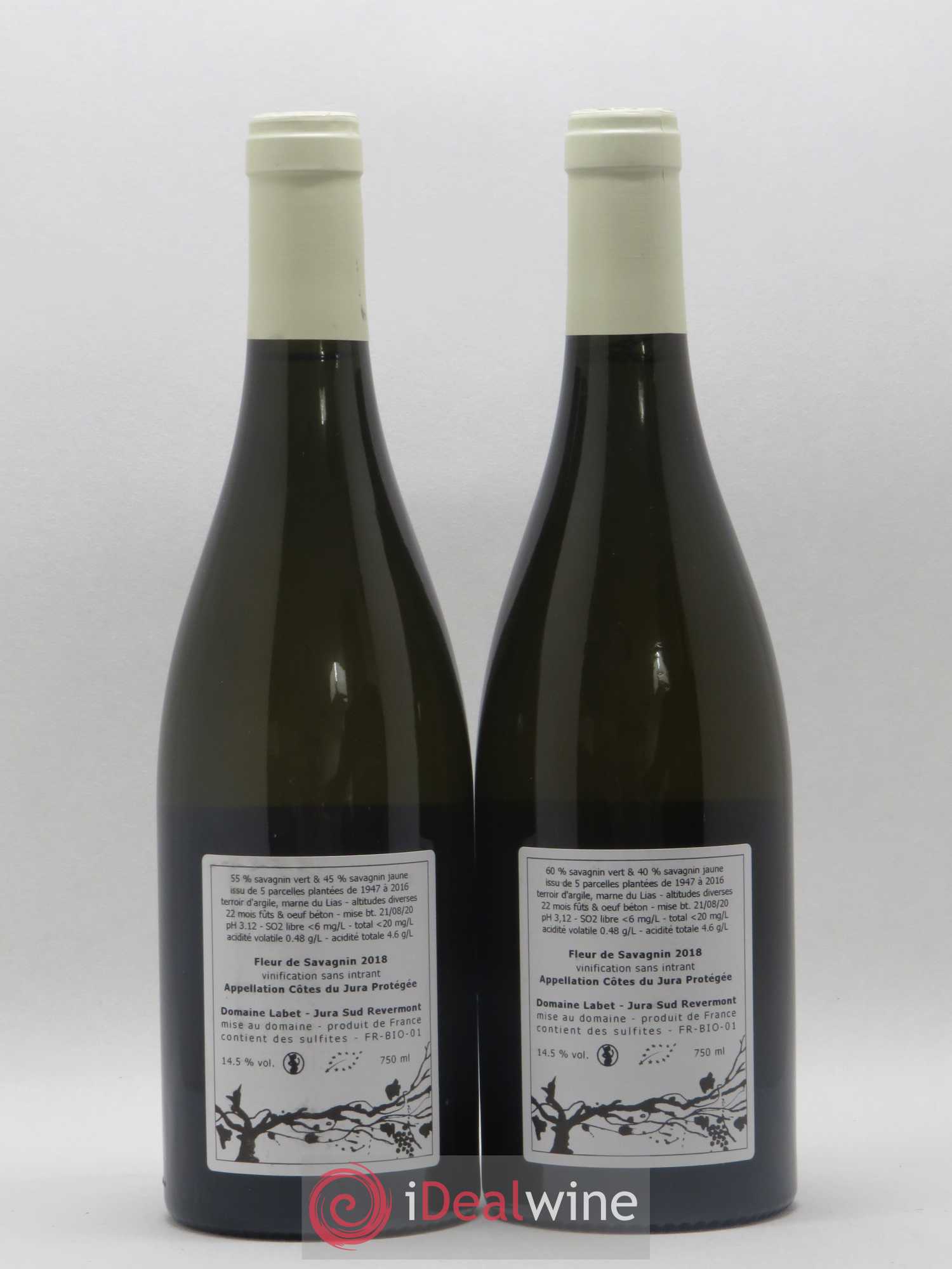 Côtes du Jura Fleur de Savagnin Romain - Julien  - Charline Labet 2018 - Lot de 2 bouteilles - 1