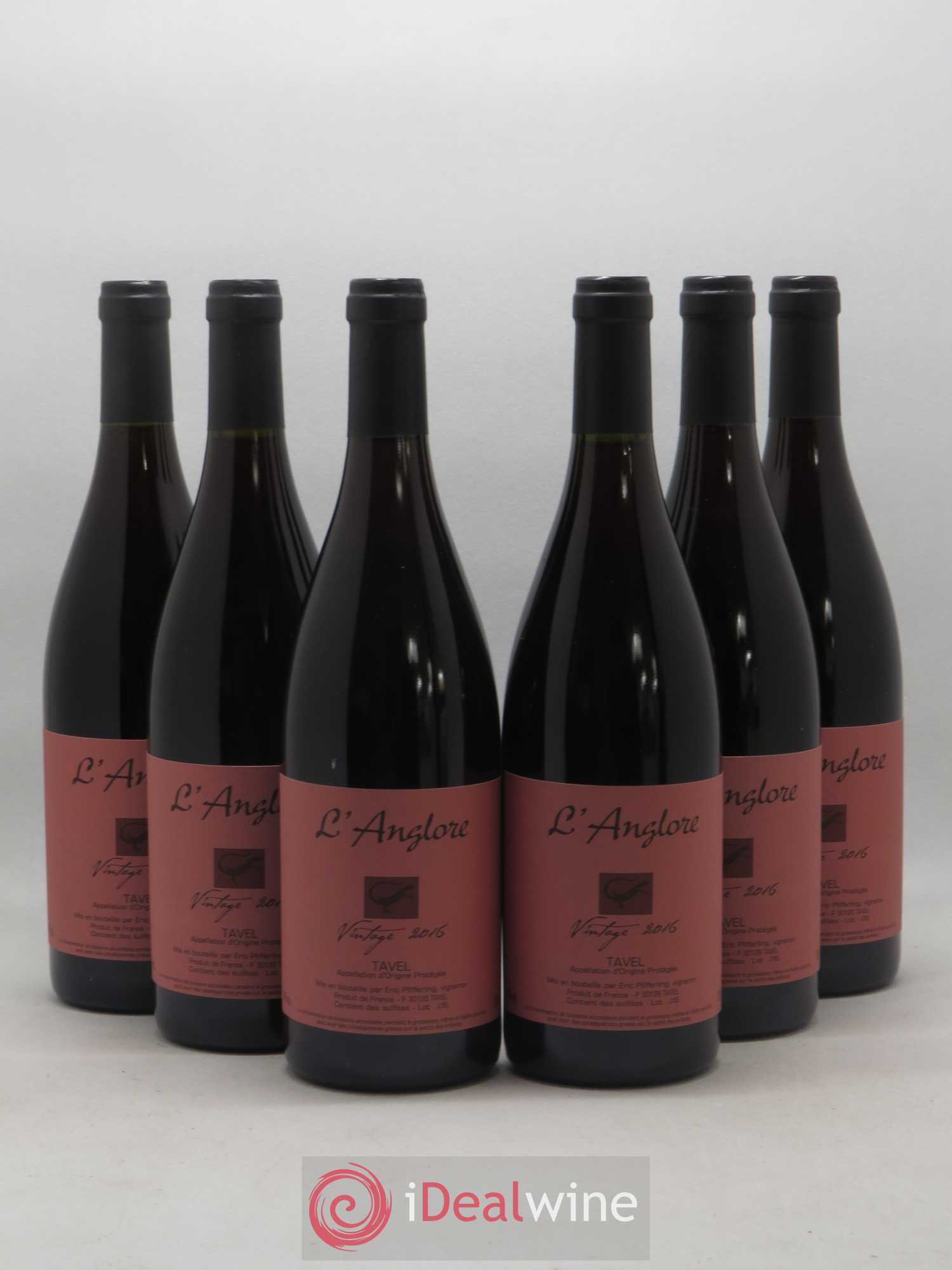 Tavel Vintage L'Anglore 2016 - Lot de 6 bouteilles - 0