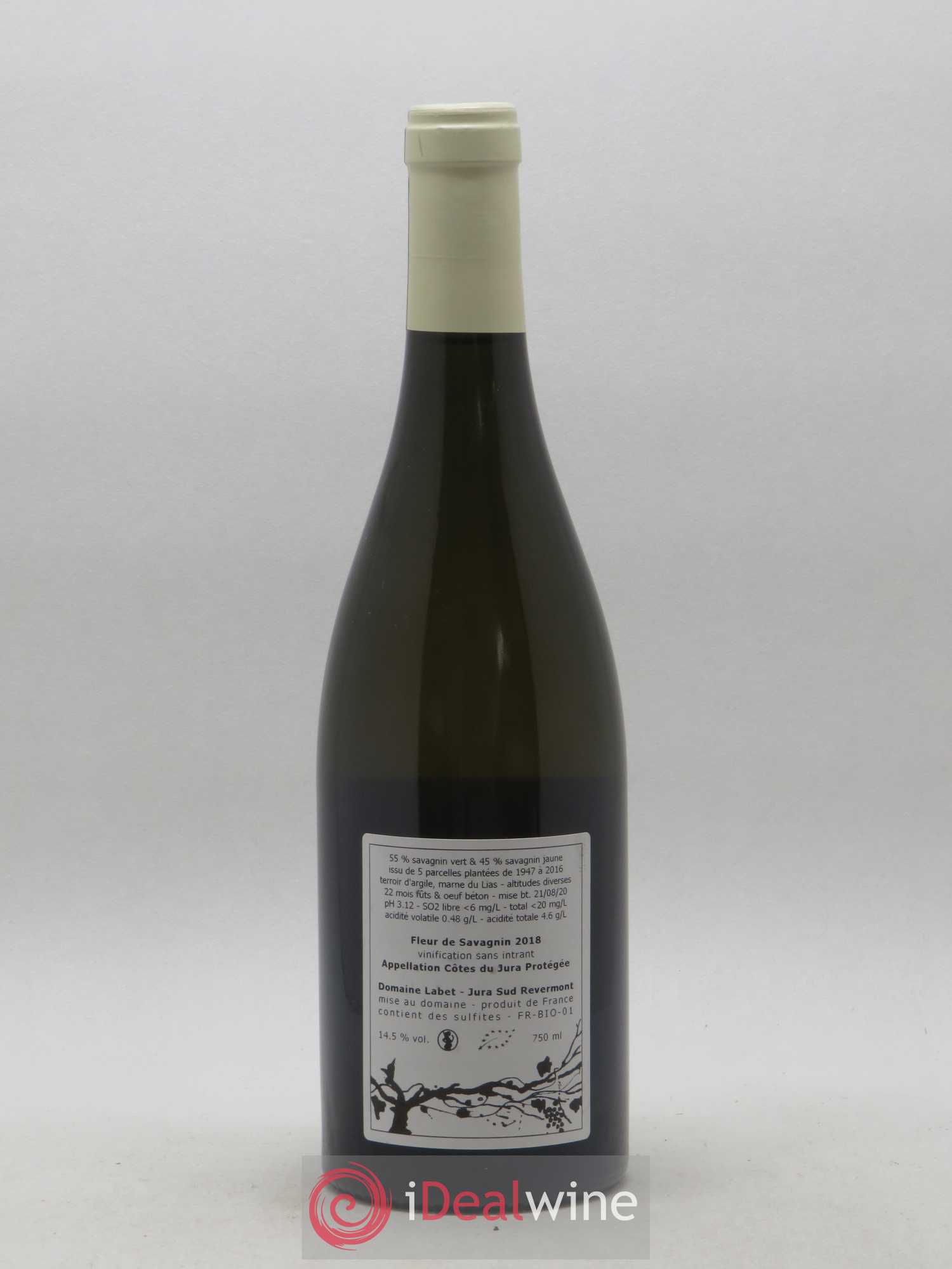 Côtes du Jura Fleur de Savagnin Romain - Julien - Charline Labet 2018 - Lot de 1 bouteille - 1