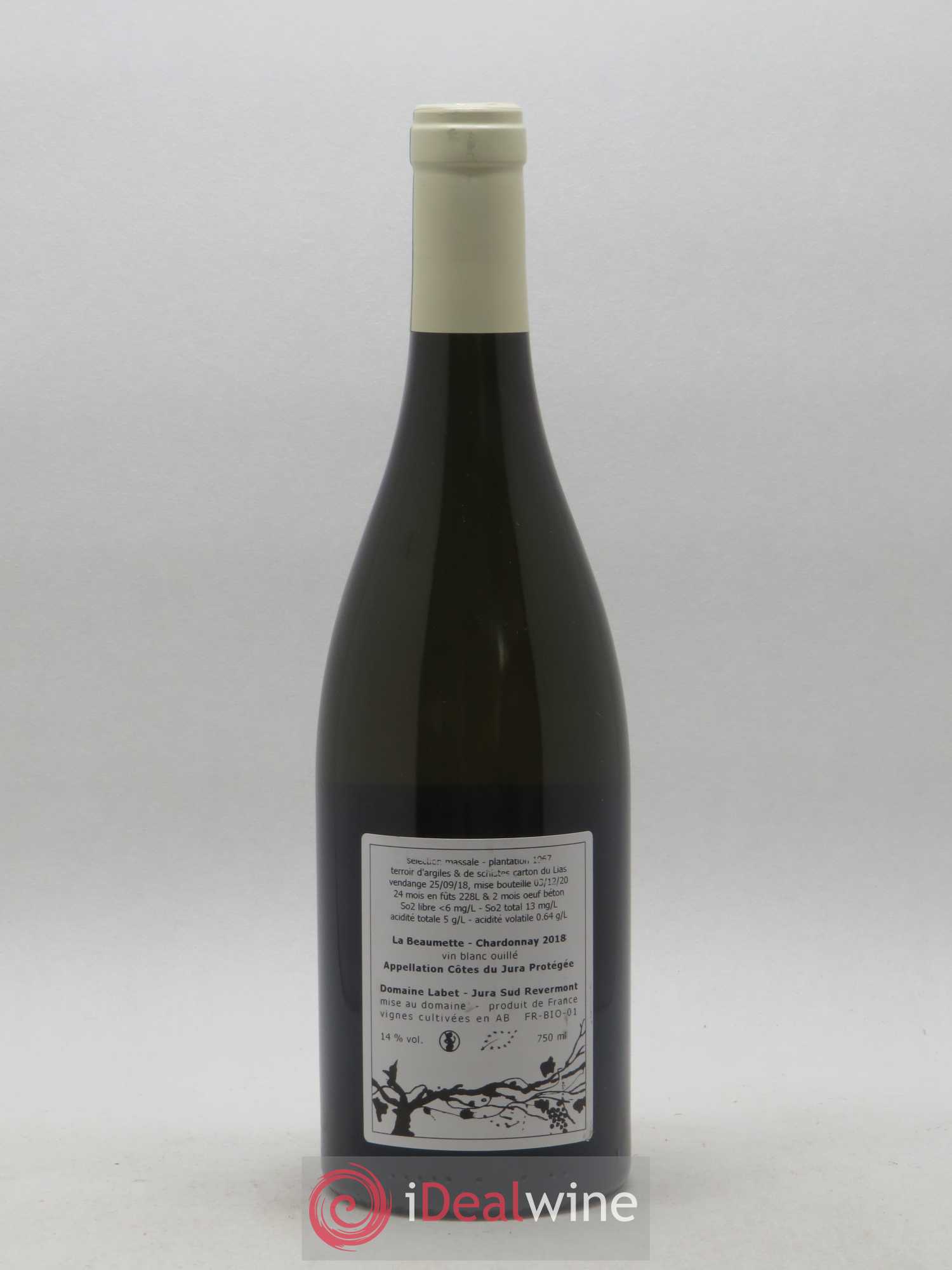 Côtes du Jura Chardonnay La Beaumette Labet (Domaine) 2018 - Lot de 1 bouteille - 1