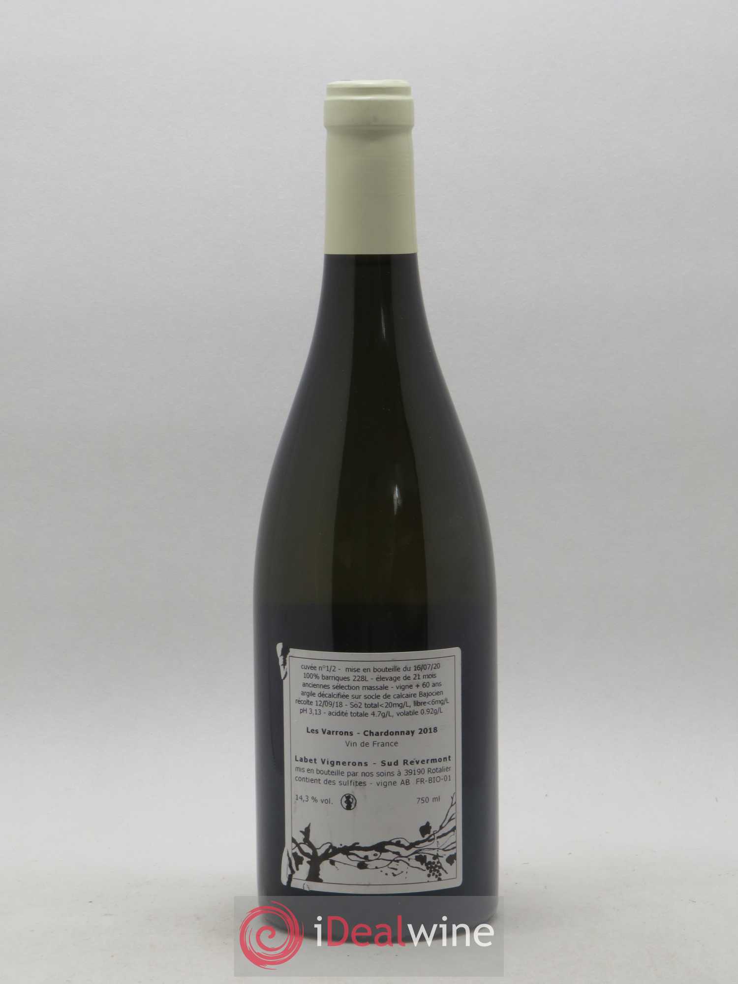Vin de France Chardonnay Les Varrons Labet 2018 - Posten von 1 Flasche - 1