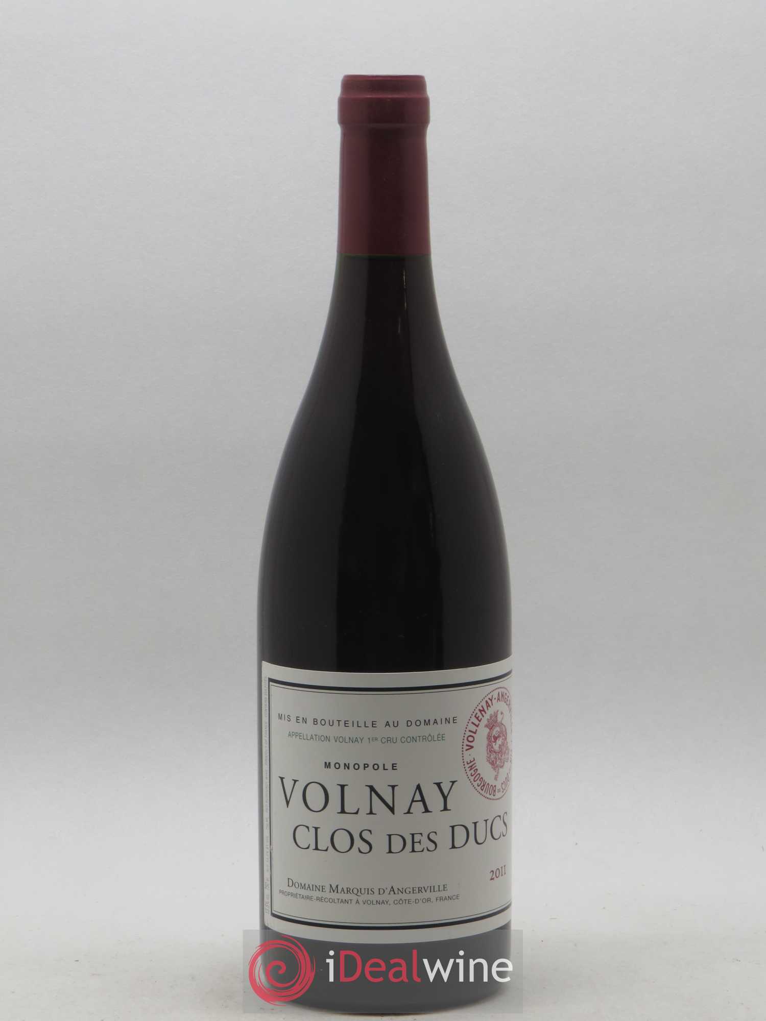 Volnay 1er Cru Clos des Ducs Marquis d'Angerville (Domaine) 2011 - Lot de 1 bouteille - 0