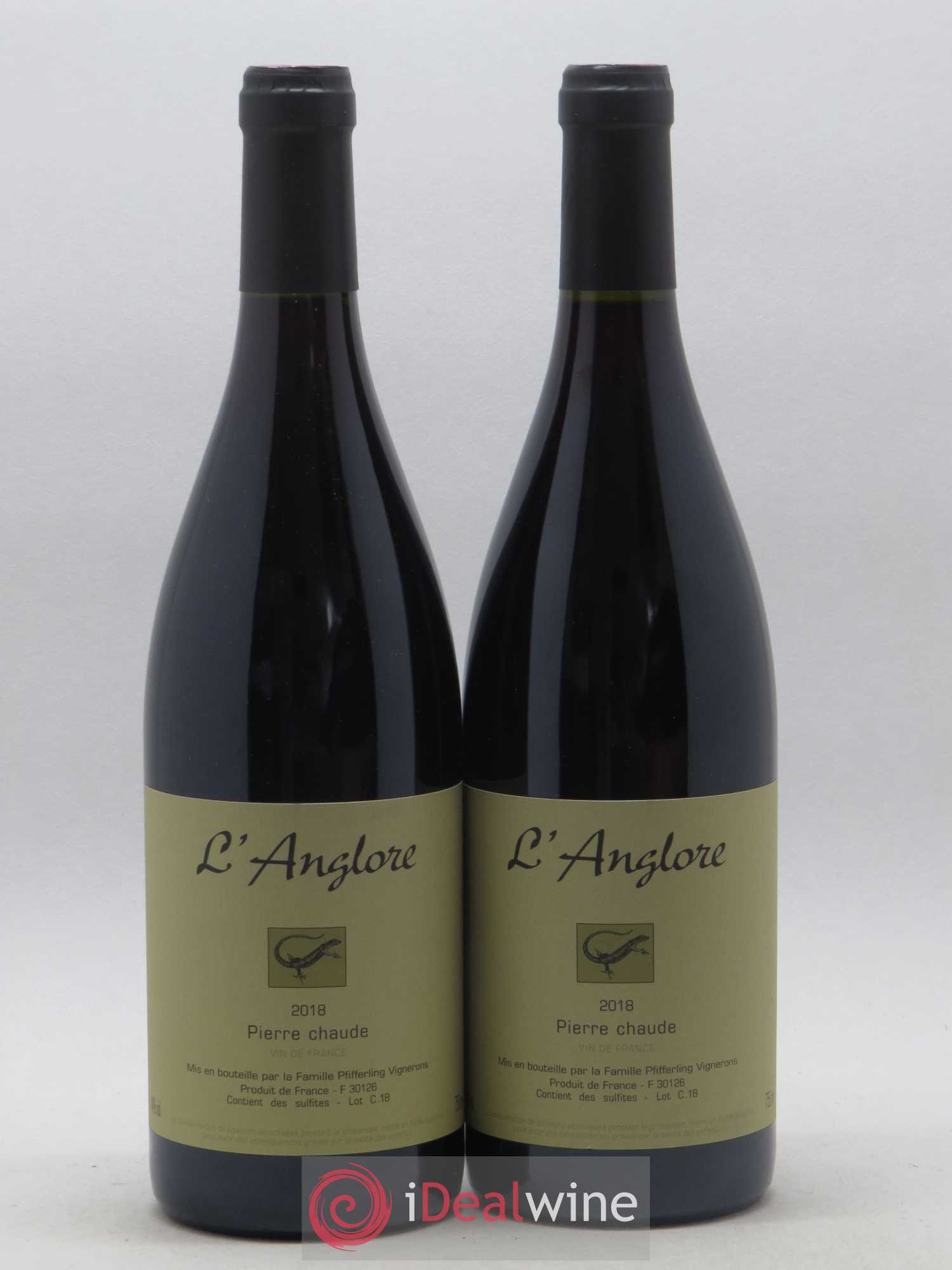 Vin de France Pierre chaude L'Anglore 2018 - Lot de 2 bouteilles - 0