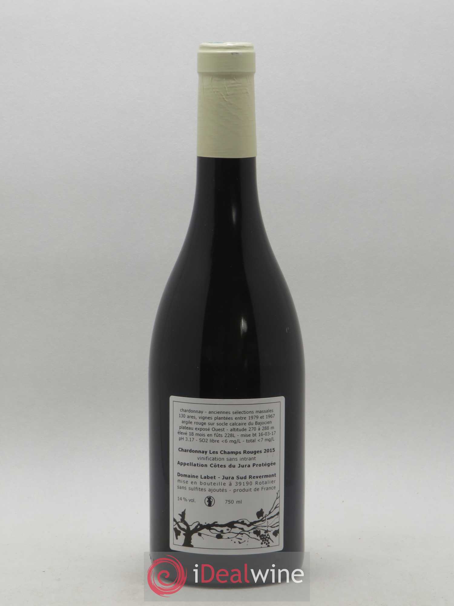 Côtes du Jura Chardonnay Les Champs Rouges Romain - Julien - Charline Labet 2015 - Posten von 1 Flasche - 1