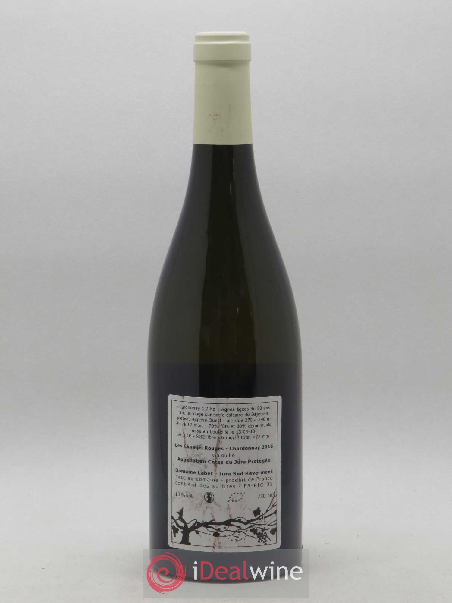 Côtes du Jura Chardonnay Les Champs Rouges Romain - Julien - Charline Labet 2016 - Posten von 1 Flasche - 1
