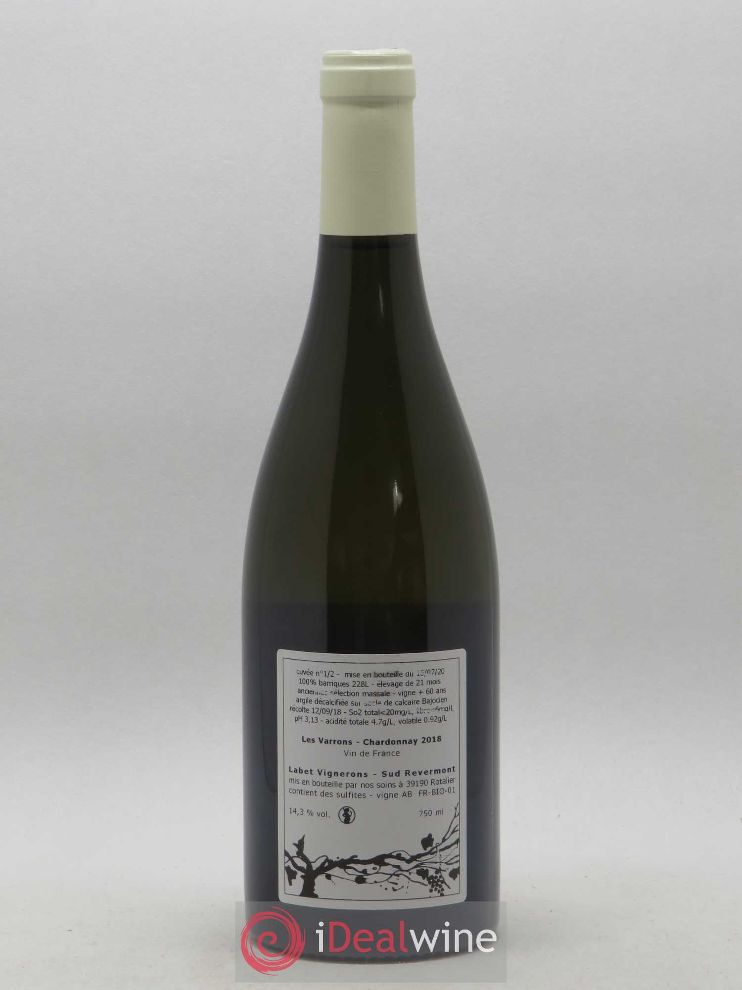 Vin de France Chardonnay Les Varrons Labet 2018 - Posten von 1 Flasche - 1