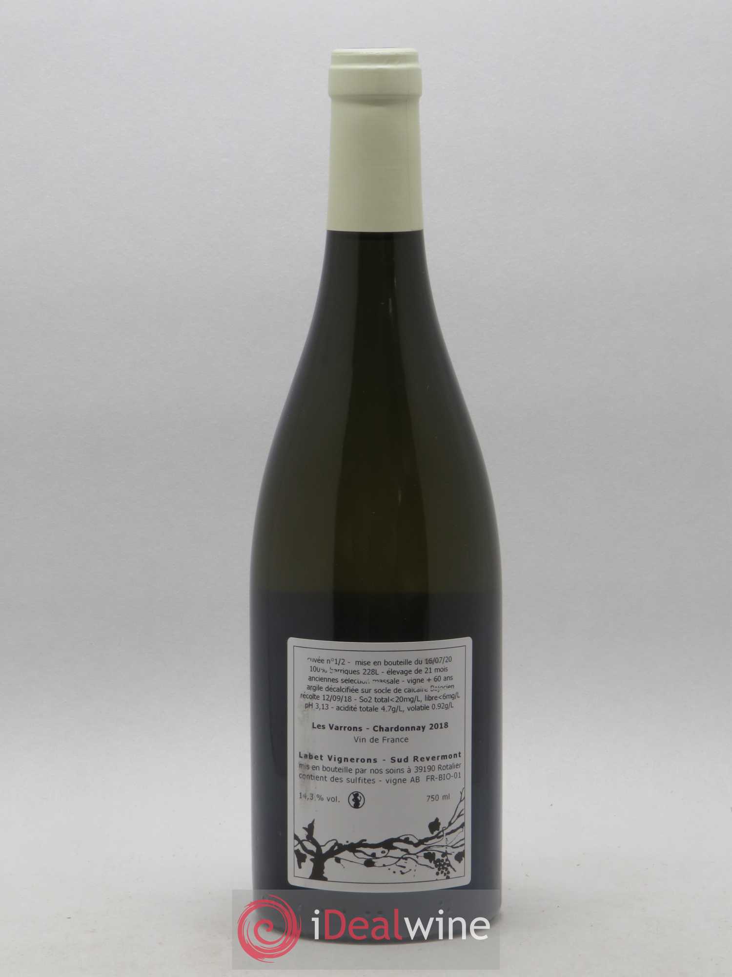 Vin de France Chardonnay Les Varrons Labet 2018 - Posten von 1 Flasche - 1