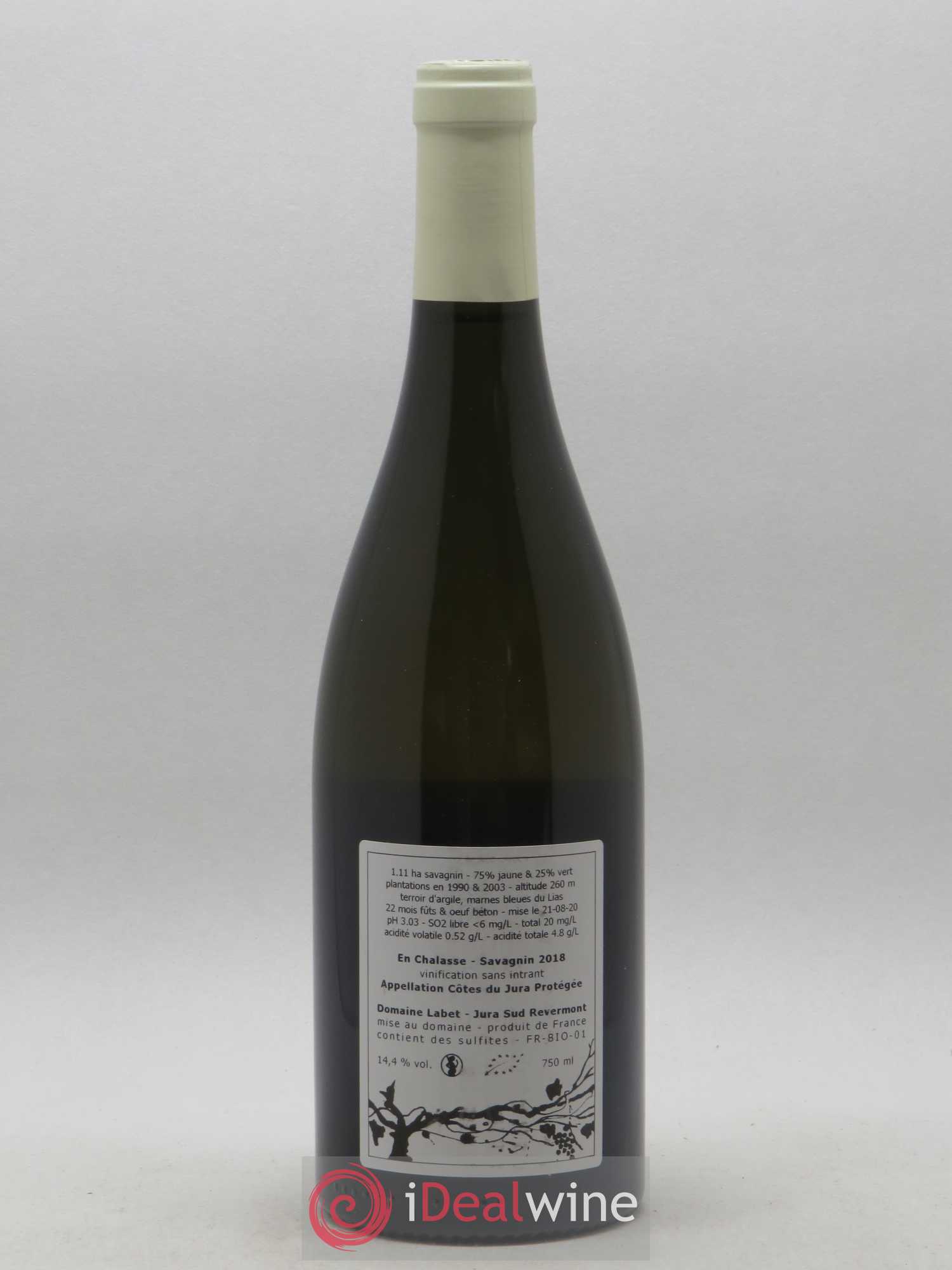 Côtes du Jura Fleur de Savagnin Romain - Julien - Charline Labet 2018 - Lot de 1 bouteille - 1