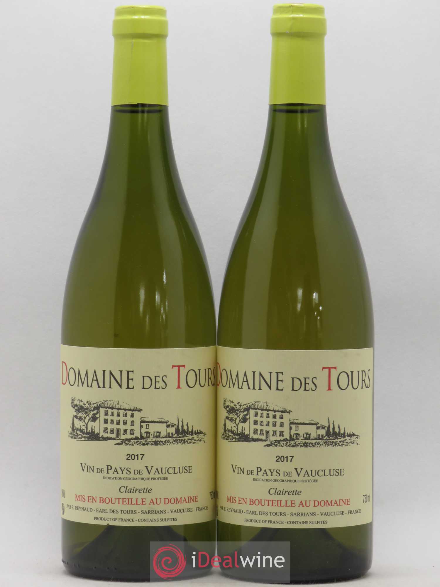 Vaucluse (Vin de Pays de Vaucluse) Domaine des Tours Emmanuel Reynaud Clairette 2017 - Lot de 2 bouteilles - 0