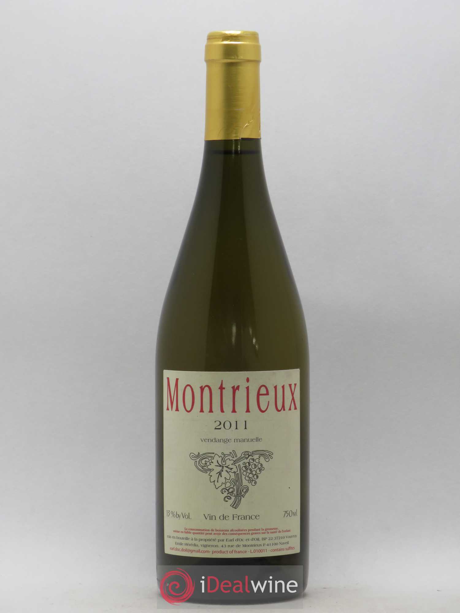 Vin de France Emile Heredia Montrieux (sans prix de réserve) 2011 - Lot de 1 bouteille - 0