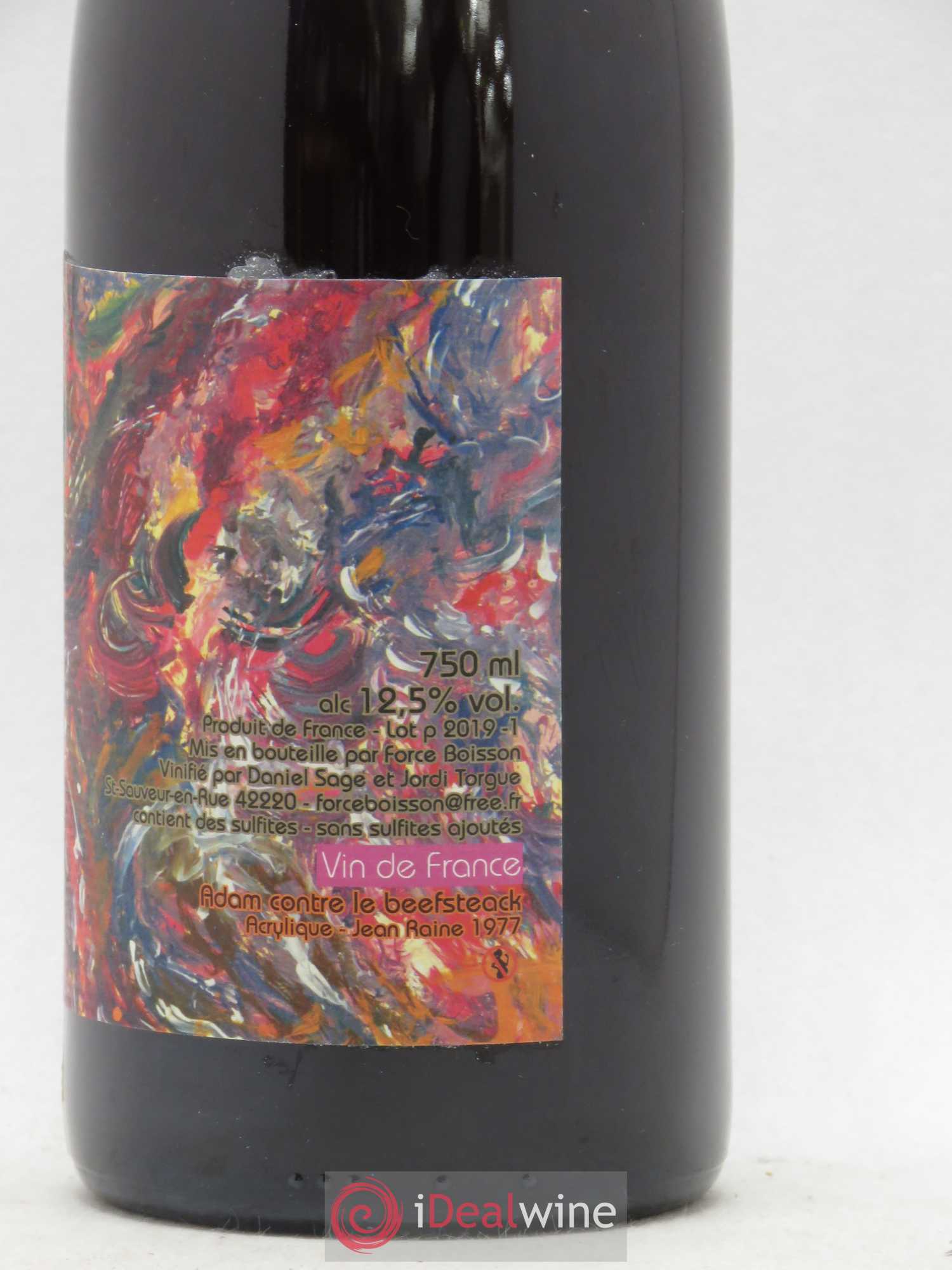 Vin de France Adam Contre le Beefsteak Daniel Sage 2018 - Lot de 1 bouteille - 1