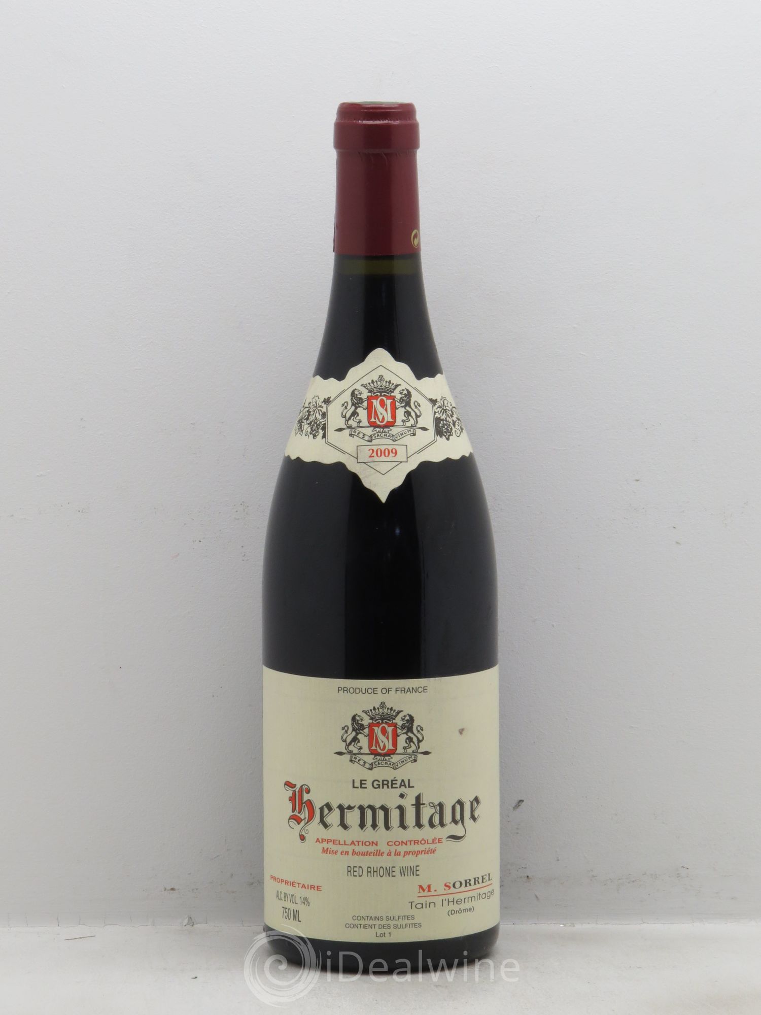 Hermitage Le Gréal Marc Sorrel 2009 - Lot de 1 bouteille - 0