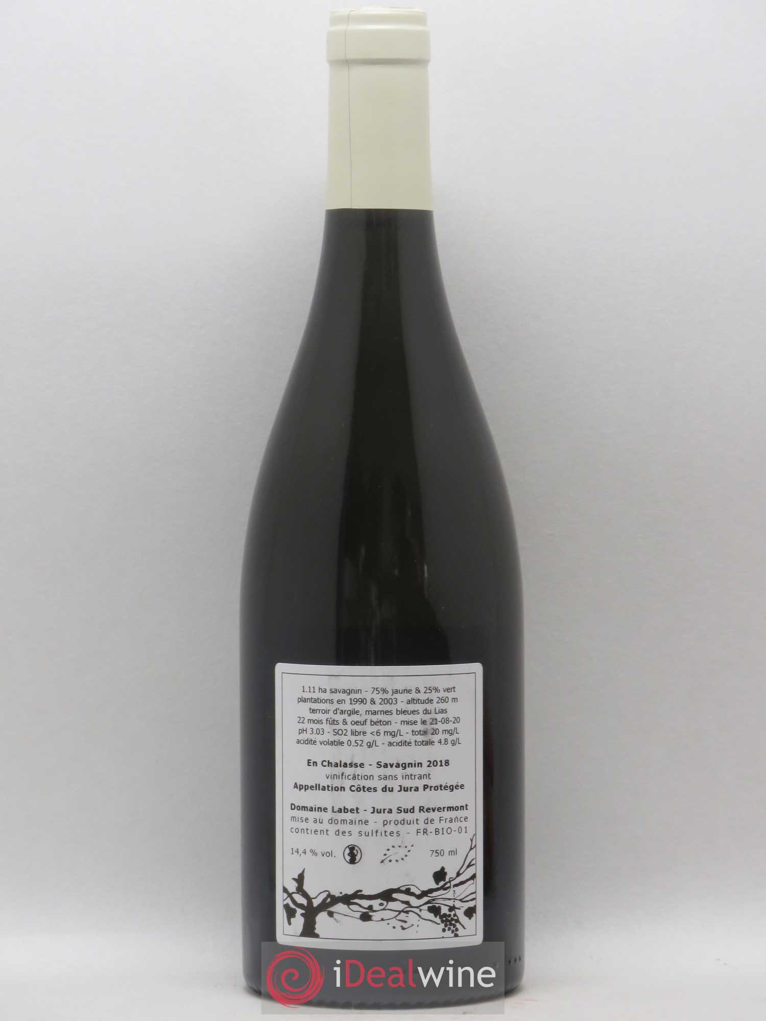 Côtes du Jura Fleur de Savagnin En Chalasse Romain - Julien - Charline Labet 2018 - Lot de 1 bouteille - 1