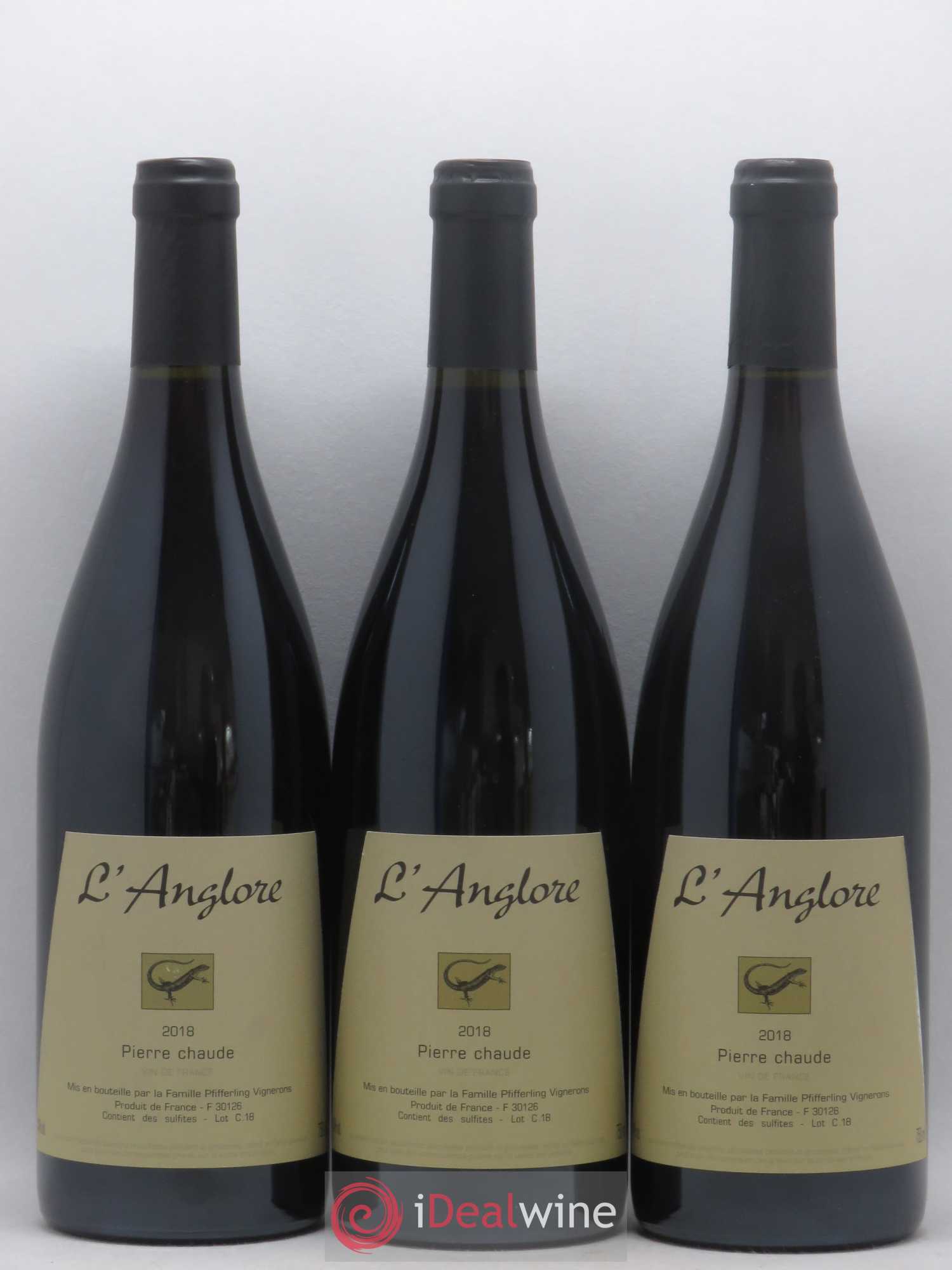Vin de France Pierre chaude L'Anglore 2018 - Lot de 3 bouteilles - 0