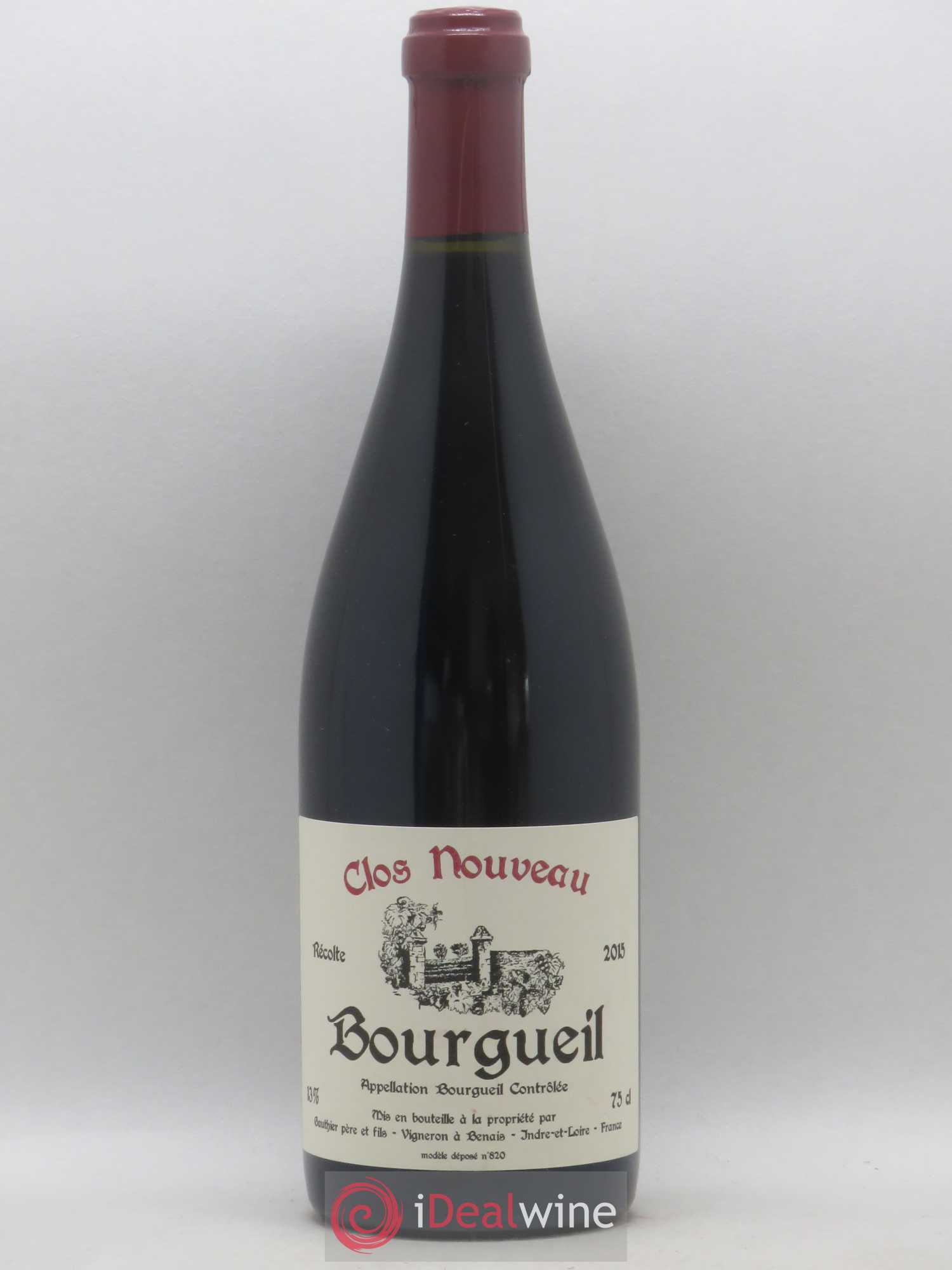 Bourgueil Clos Nouveau Domaine du Bel Air 2015 - Lot de 1 bouteille - 0