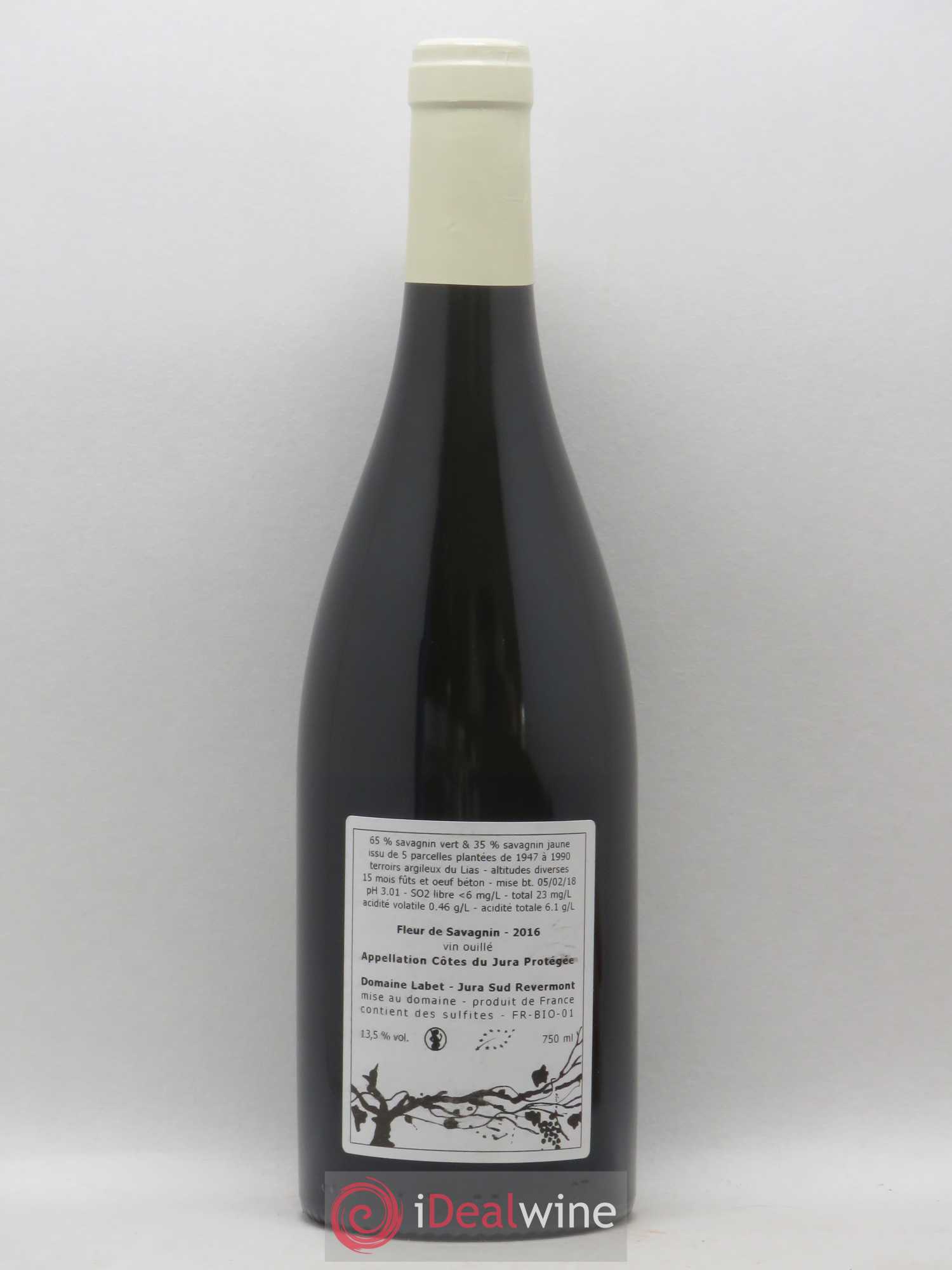 Côtes du Jura Fleur de Savagnin Romain - Julien  - Charline Labet 2016 - Lot de 1 bouteille - 1
