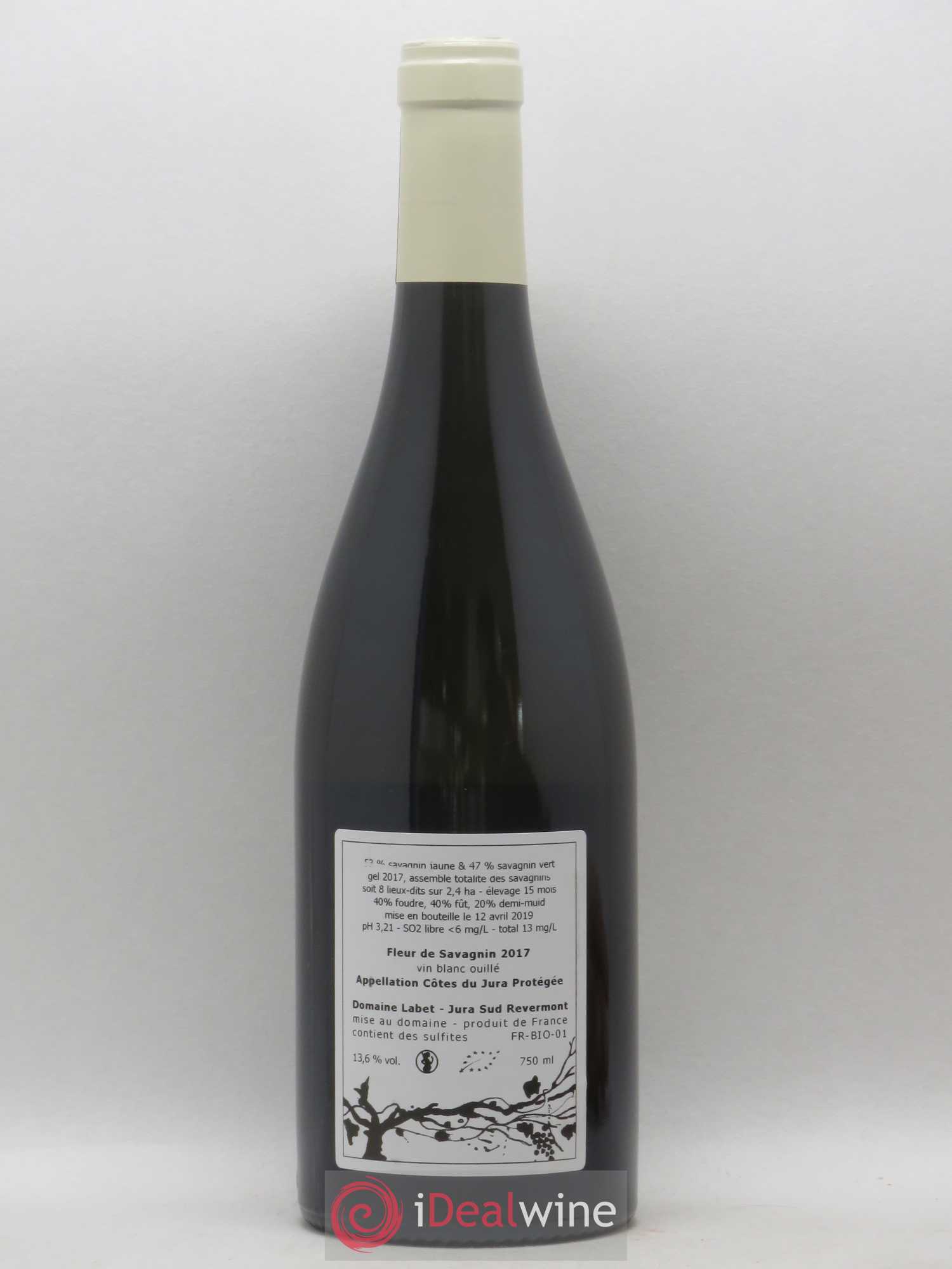 Côtes du Jura Fleur de Savagnin Romain - Julien  - Charline Labet 2017 - Lot de 1 bouteille - 1