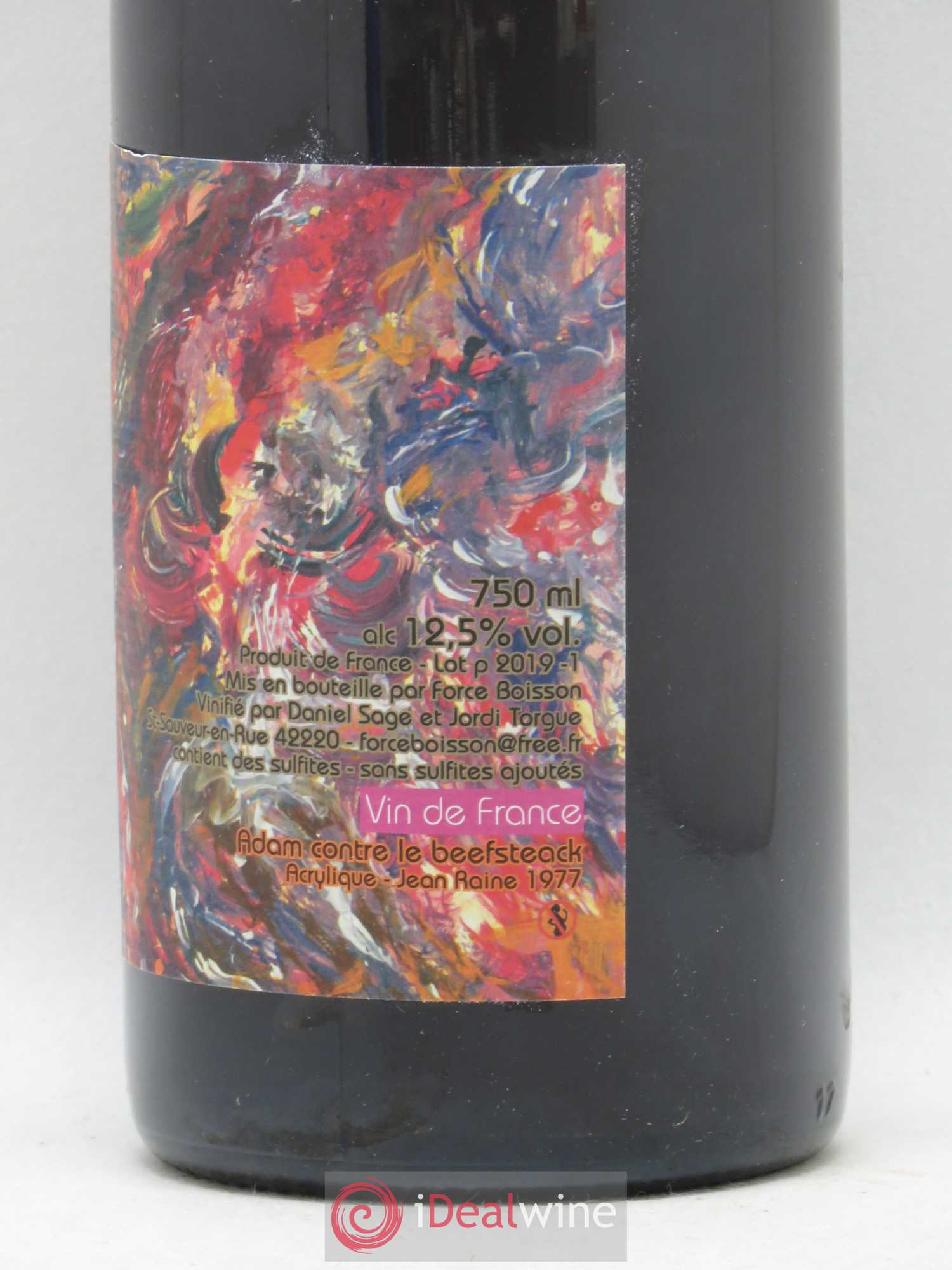 Vin de France Adam Contre le Beefsteak Daniel Sage 2018 - Lot de 1 bouteille - 1