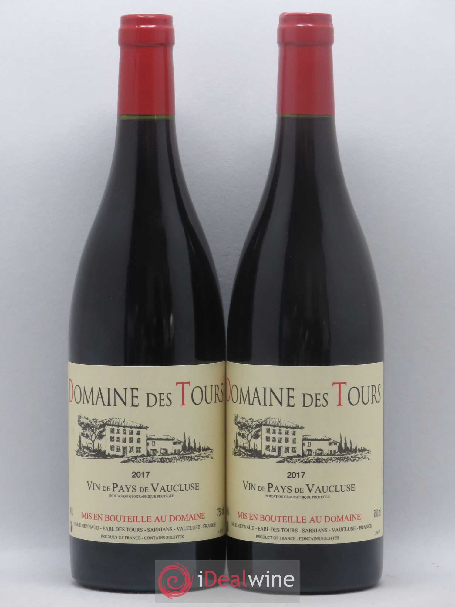 Vaucluse (Vin de Pays de Vaucluse) Domaine des Tours Emmanuel Reynaud 2017 - Lot de 2 bouteilles - 0