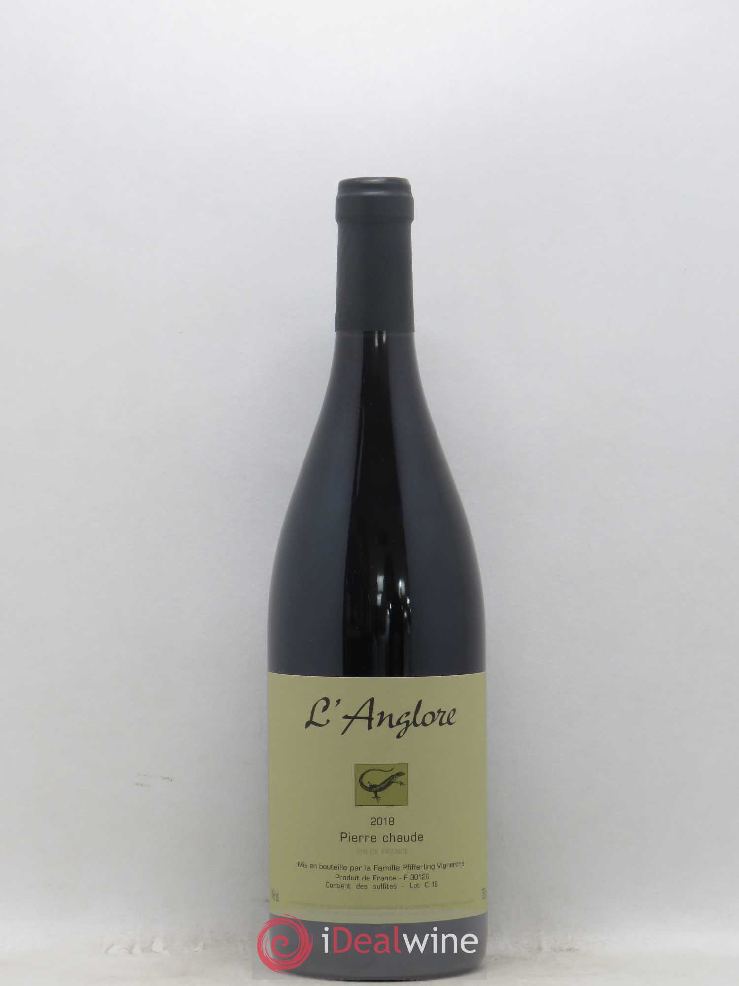 Vin de France Pierre chaude L'Anglore 2018 - Lot de 1 bouteille - 0