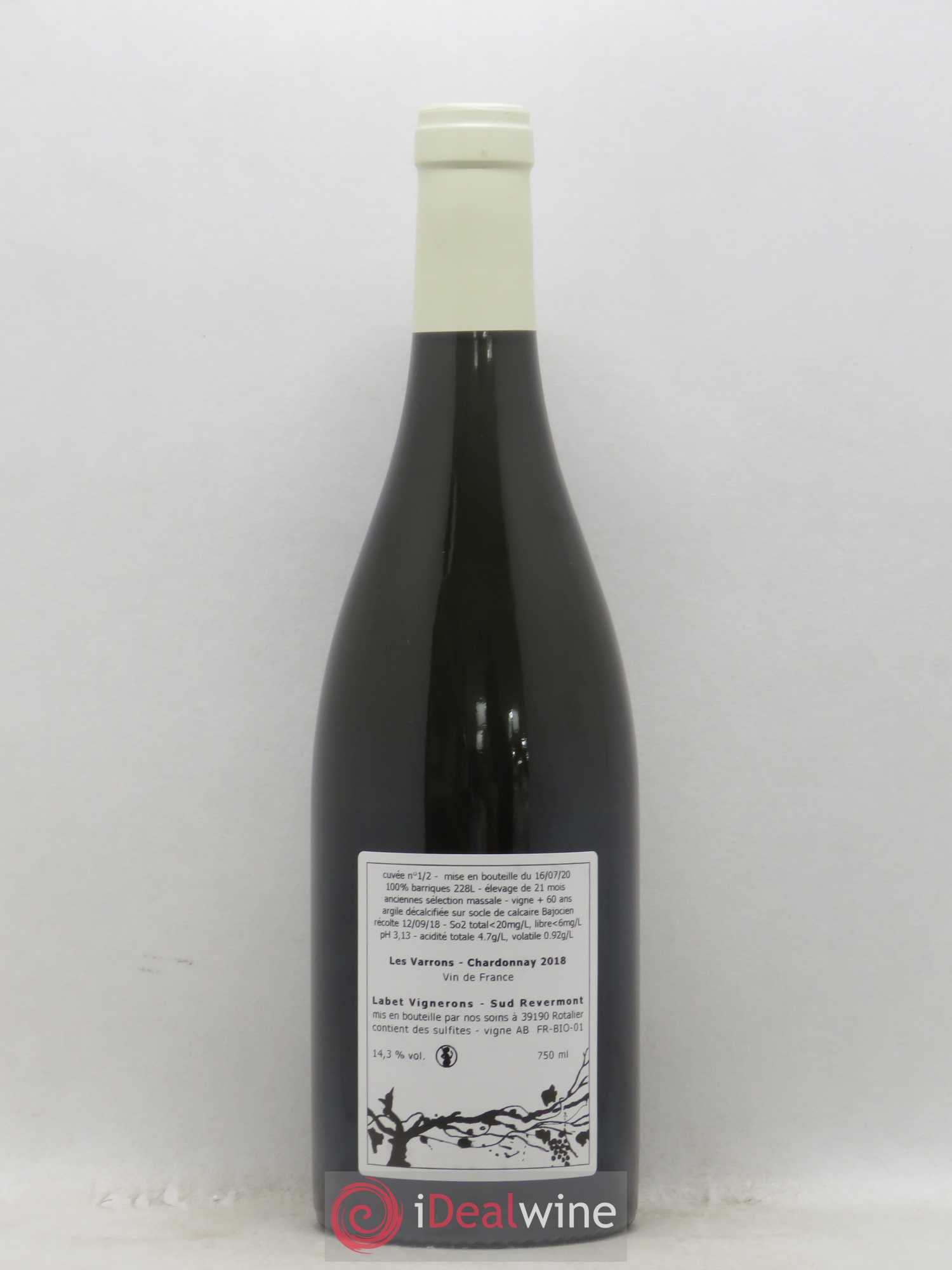 Vin de France Chardonnay Les Varrons Labet 2018 - Posten von 1 Flasche - 1