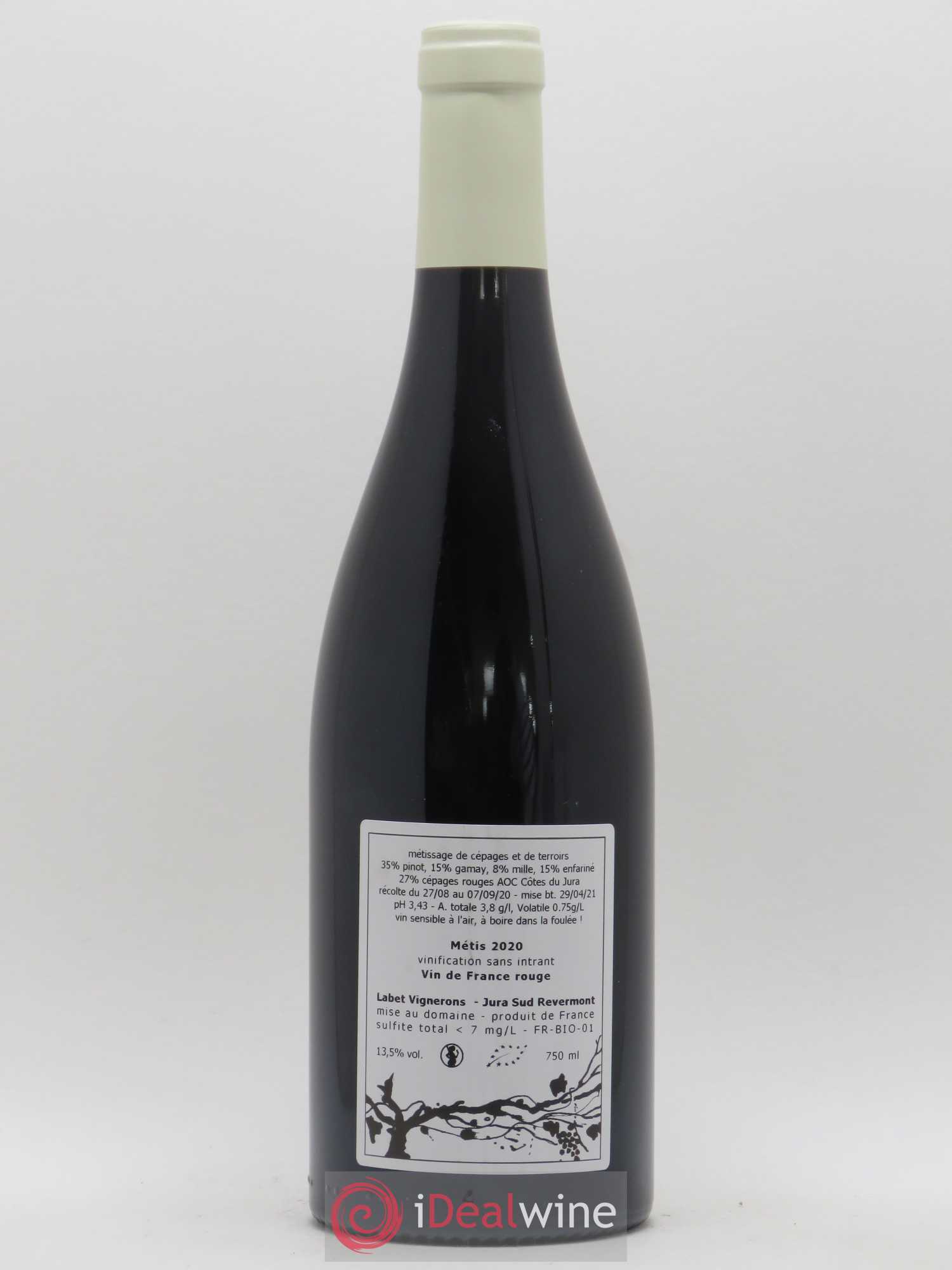 Vin de France Métis Romain - Julien - Charline Labet 2020 - Lot de 1 bouteille - 1