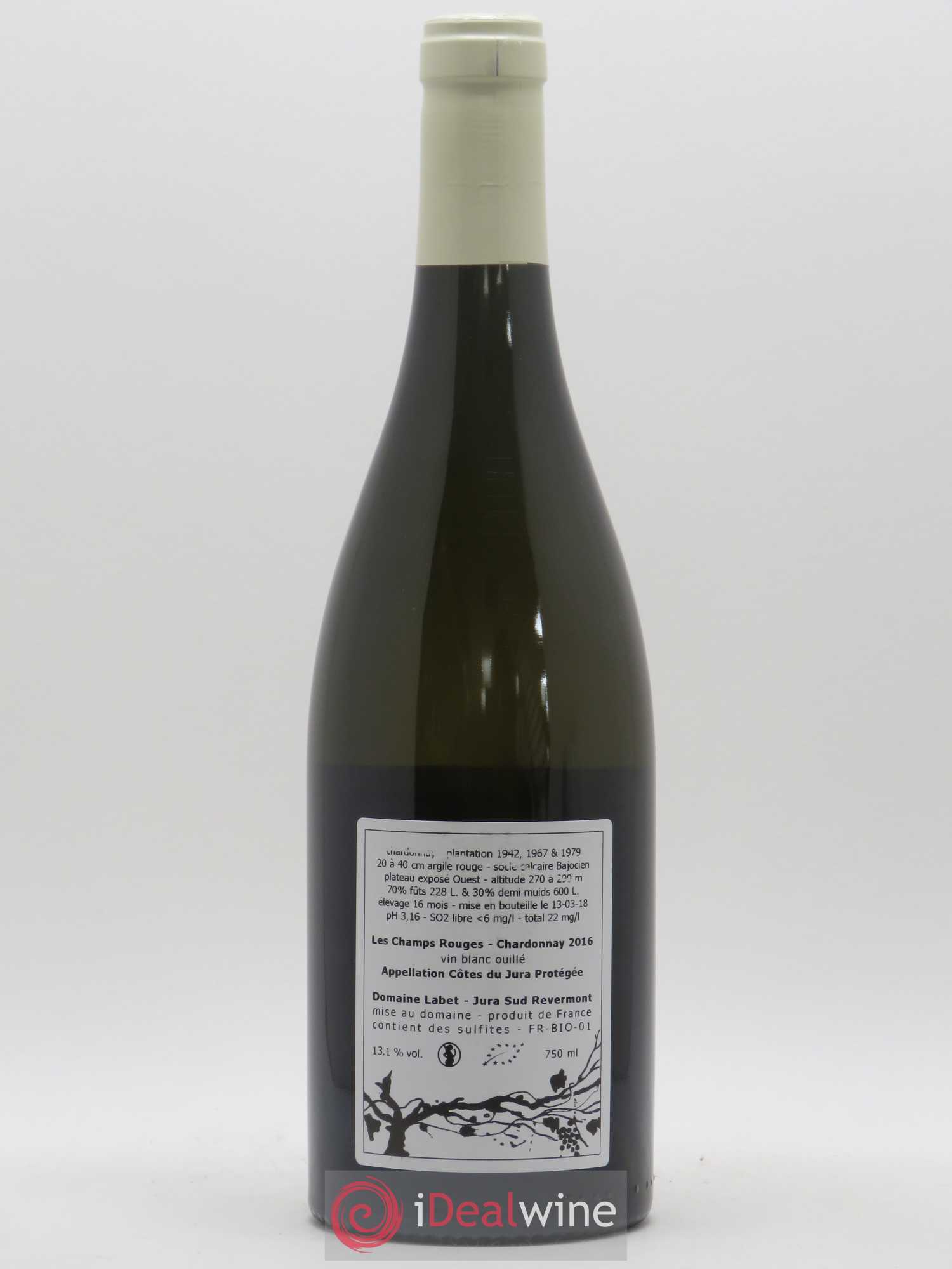 Côtes du Jura Chardonnay Les Champs Rouges Romain - Julien - Charline Labet 2016 - Posten von 1 Flasche - 1