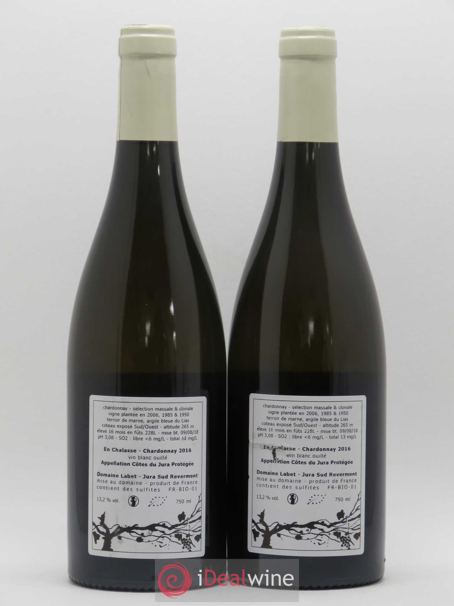 Côtes du Jura Chardonnay En Chalasse Romain - Julien - Charline Labet 2016 - Lot de 2 bouteilles - 1