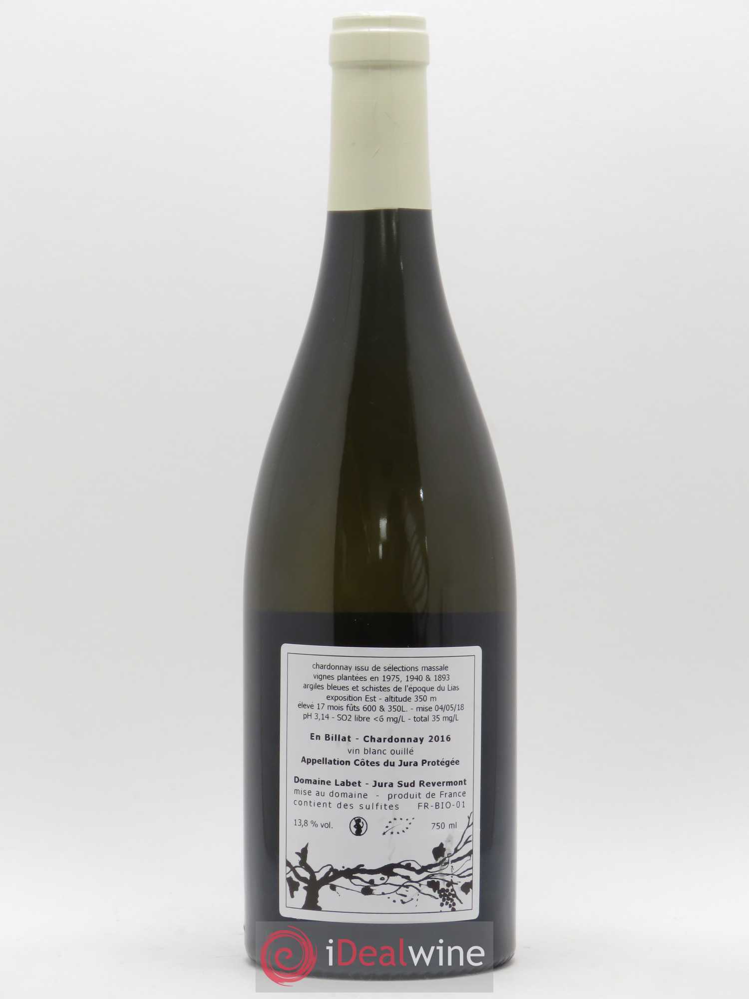 Côtes du Jura Chardonnay En Billat Labet (Domaine) 2016 - Lot de 1 bouteille - 1
