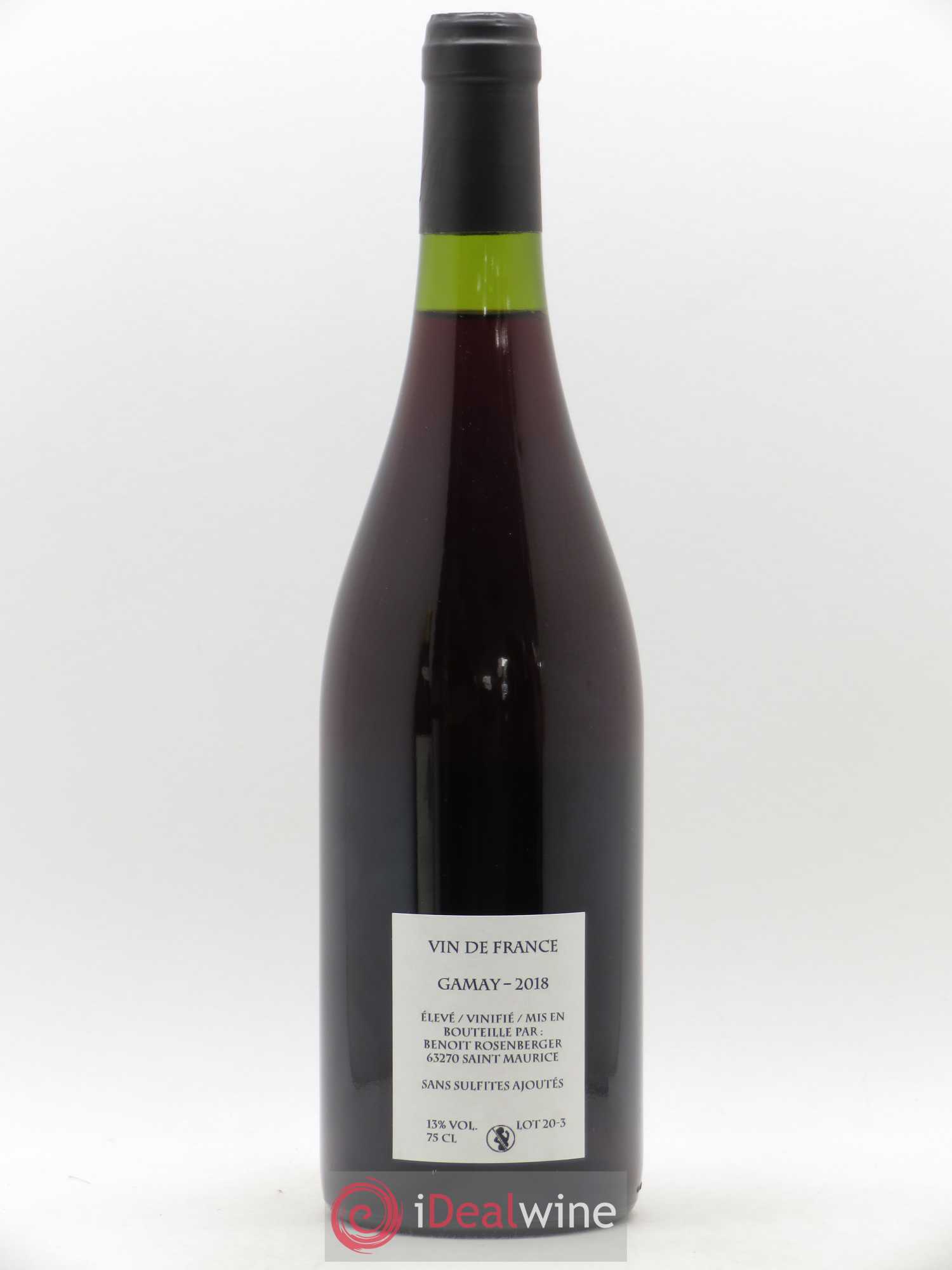 Vin de France Verre de Terre Loup des Vignes Benoit Rosenberger 2018 - Lot de 1 bouteille - 1