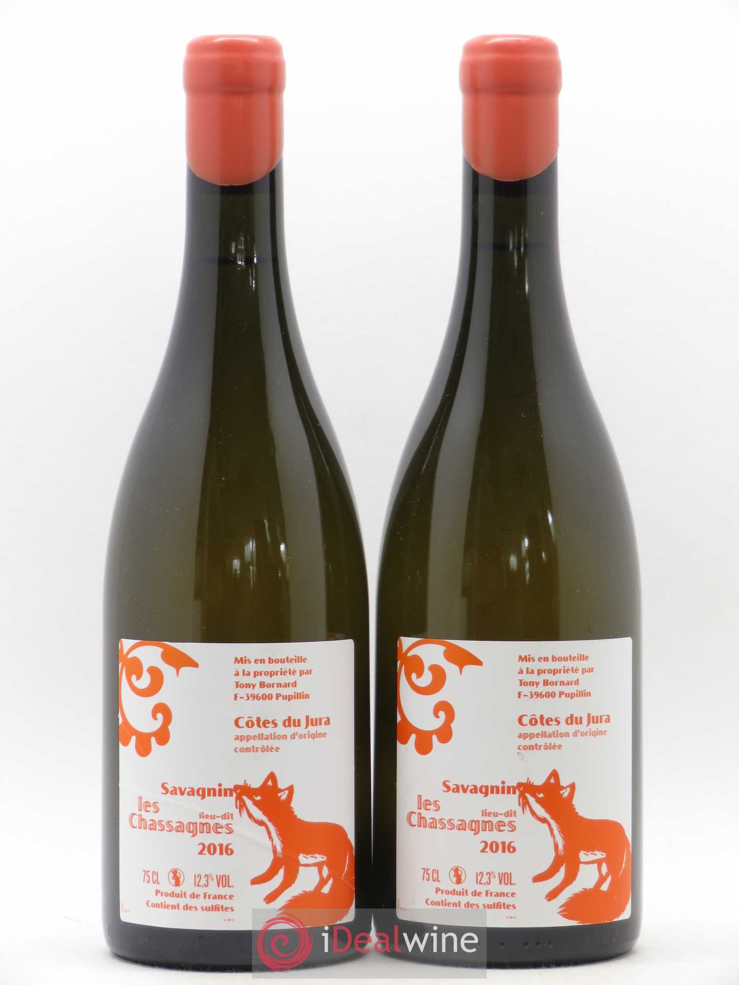 Côtes du Jura Savagnin Les chalasses Bornard 2016 - Posten von 2 Flaschen - 0