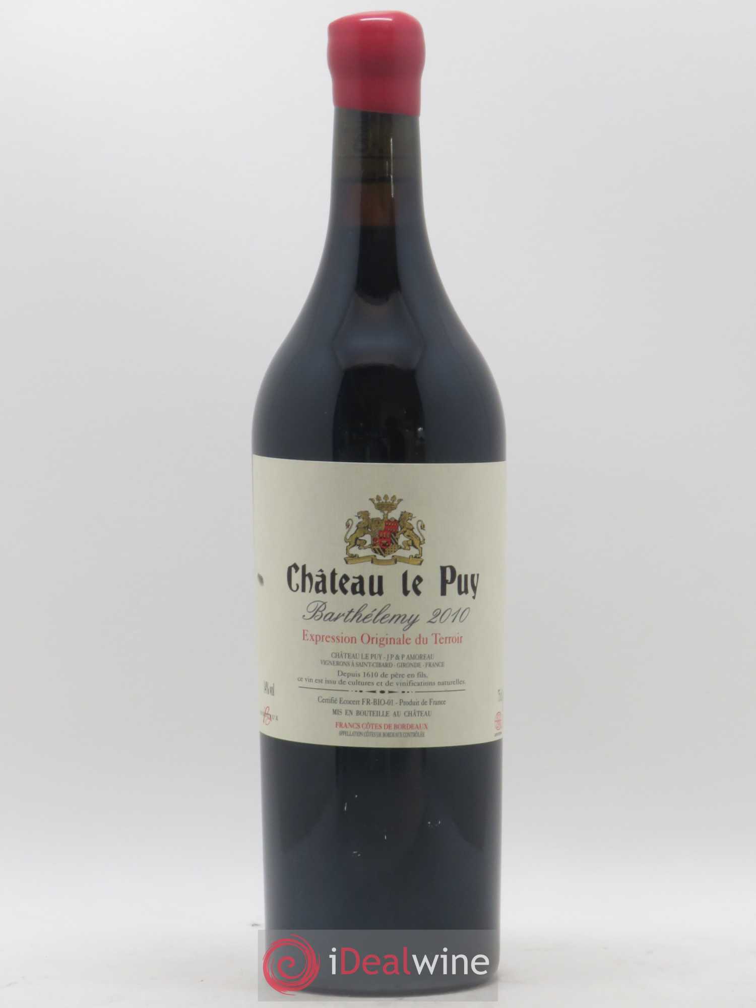 Le Puy - Cuvée Barthélemy 2010 - Lot de 1 bouteille - 0