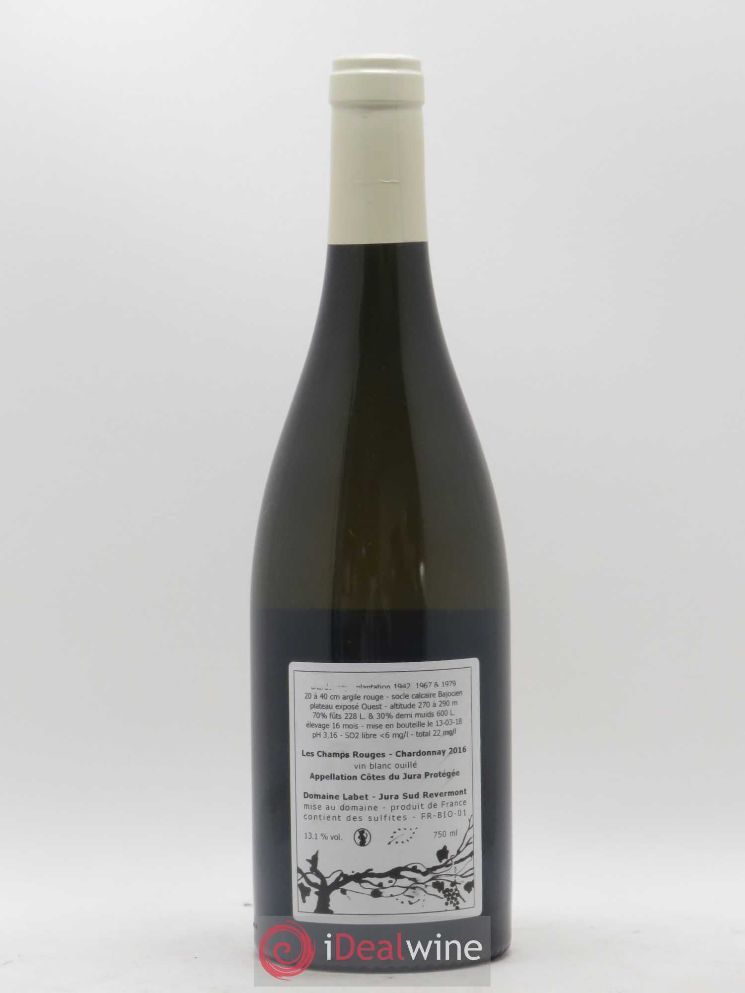 Côtes du Jura Chardonnay Les Champs Rouges Romain - Julien - Charline Labet 2016 - Posten von 1 Flasche - 1