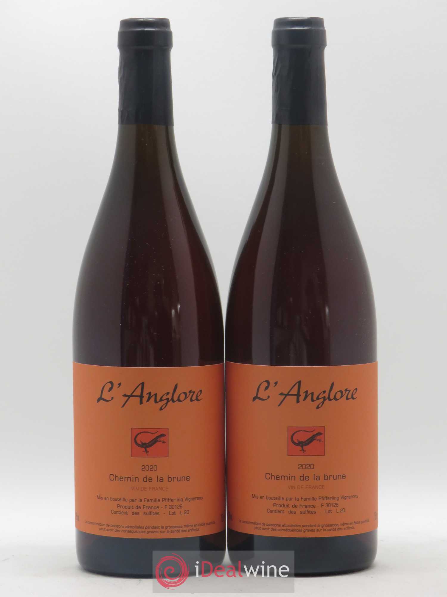 Vin de France Chemin de la brune L'Anglore 2020 - Lot de 2 bouteilles - 0