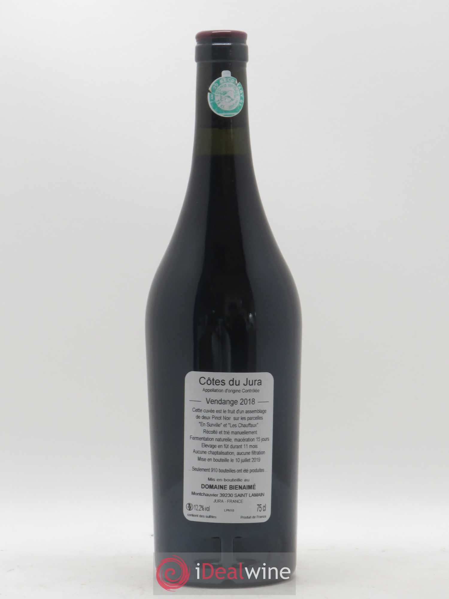 Côtes du Jura Domaine Bienaimé 2018 - Posten von 1 Flasche - 1