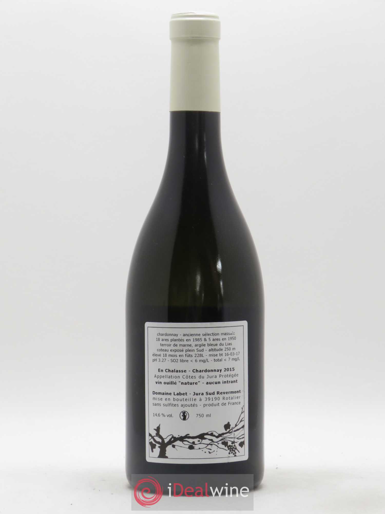 Côtes du Jura Chardonnay En Chalasse Romain - Julien - Charline Labet 2015 - Lot de 1 bouteille - 1