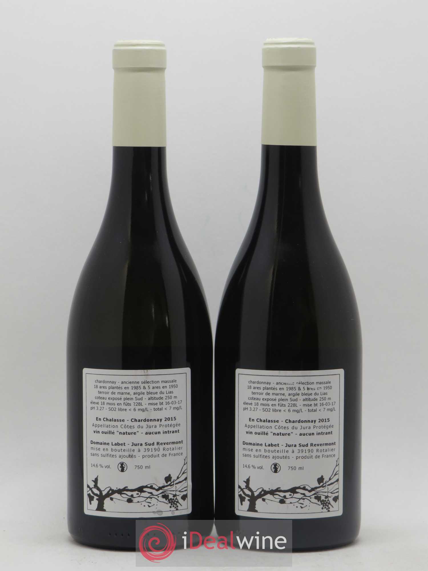 Côtes du Jura Chardonnay En Chalasse Romain - Julien - Charline Labet 2015 - Lot de 2 bouteilles - 1