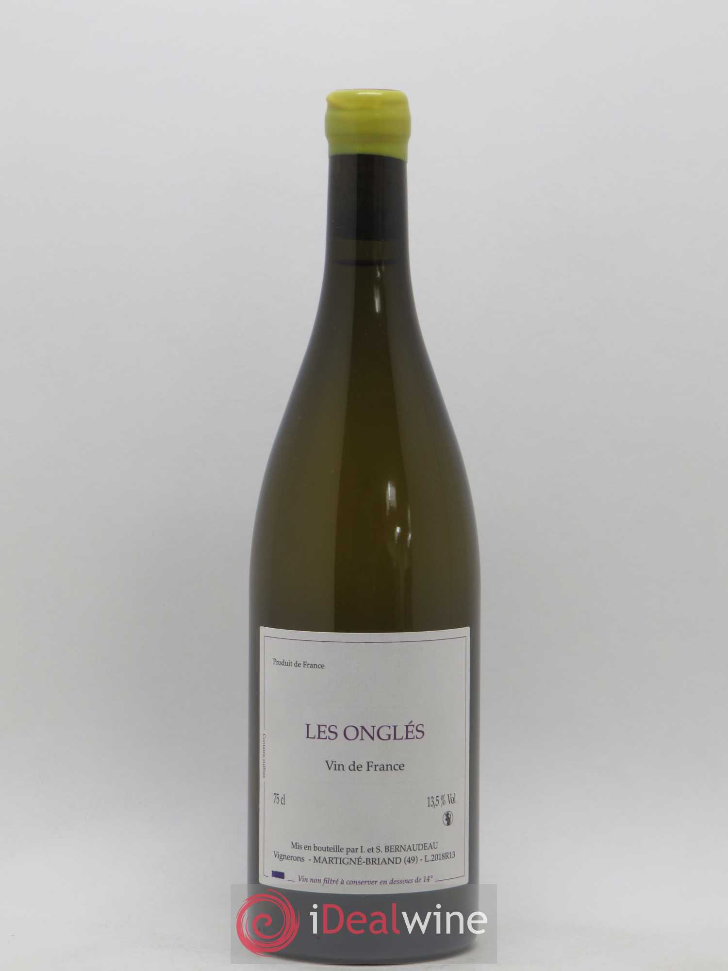 Vin de France Les Onglés Stéphane Bernaudeau 2018 - Lot de 1 bouteille - 0