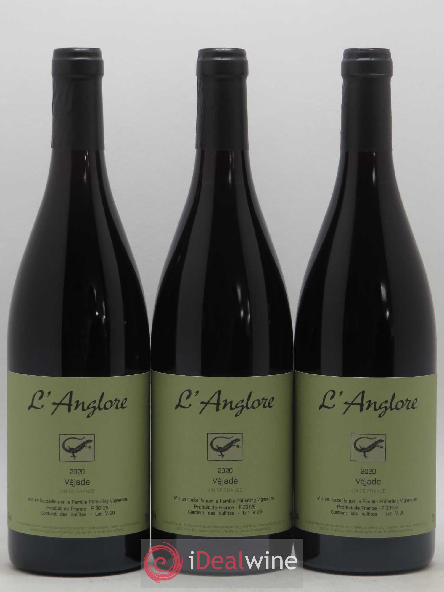 Vin de France Véjade L'Anglore 2020 - Lot de 6 bouteilles - 1