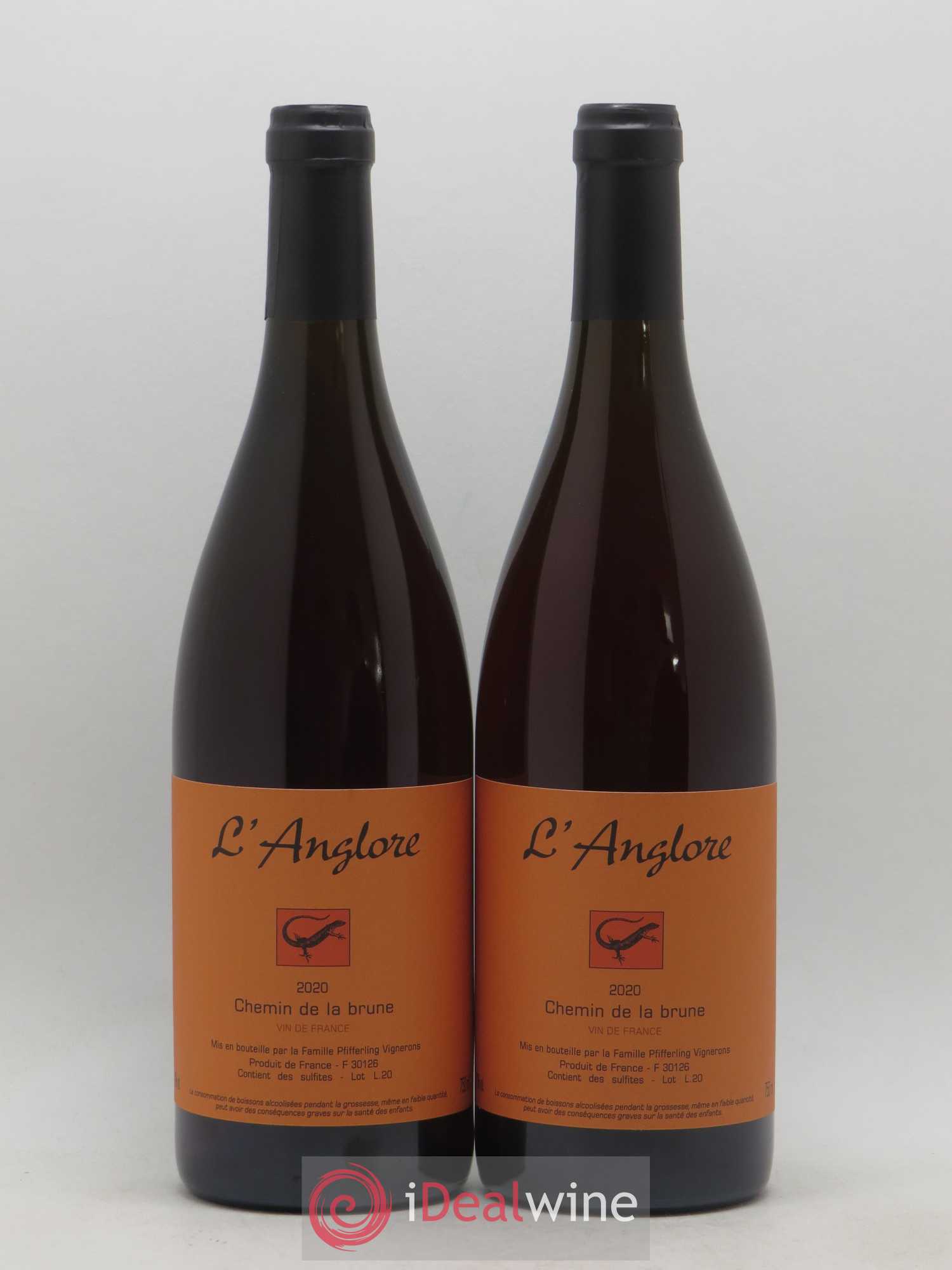 Vin de France Chemin de la brune L'Anglore 2020 - Lot de 2 bouteilles - 0