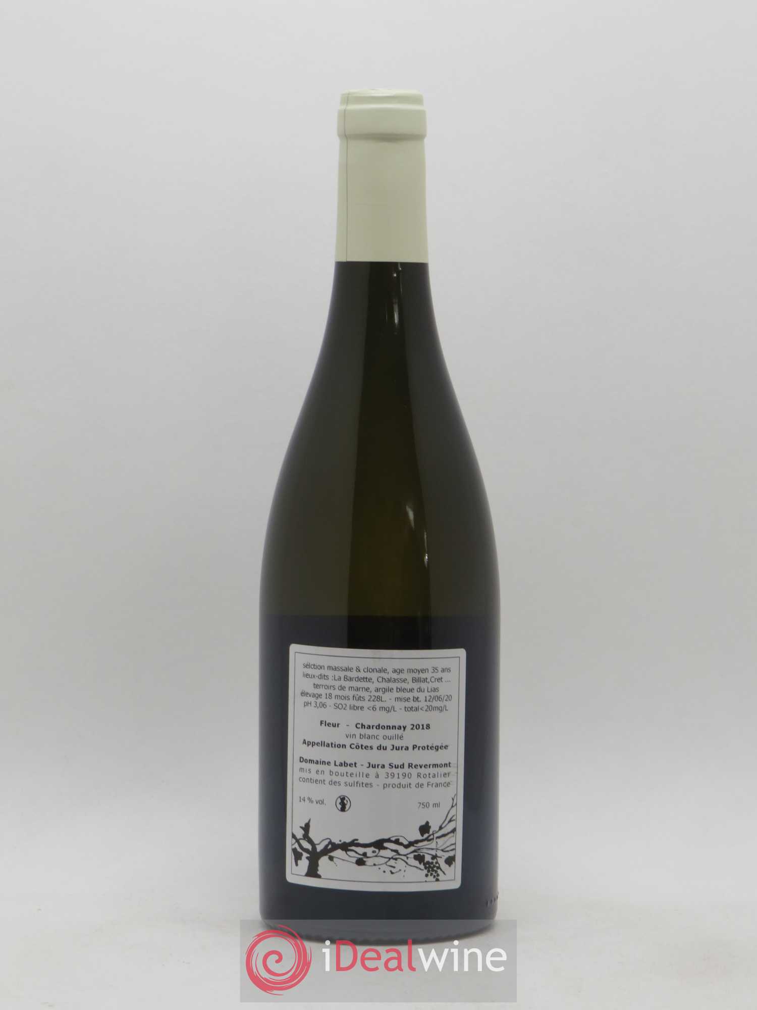 Côtes du Jura Chardonnay Fleur Romain - Julien  - Charline Labet 2018 - Lot de 1 bouteille - 1